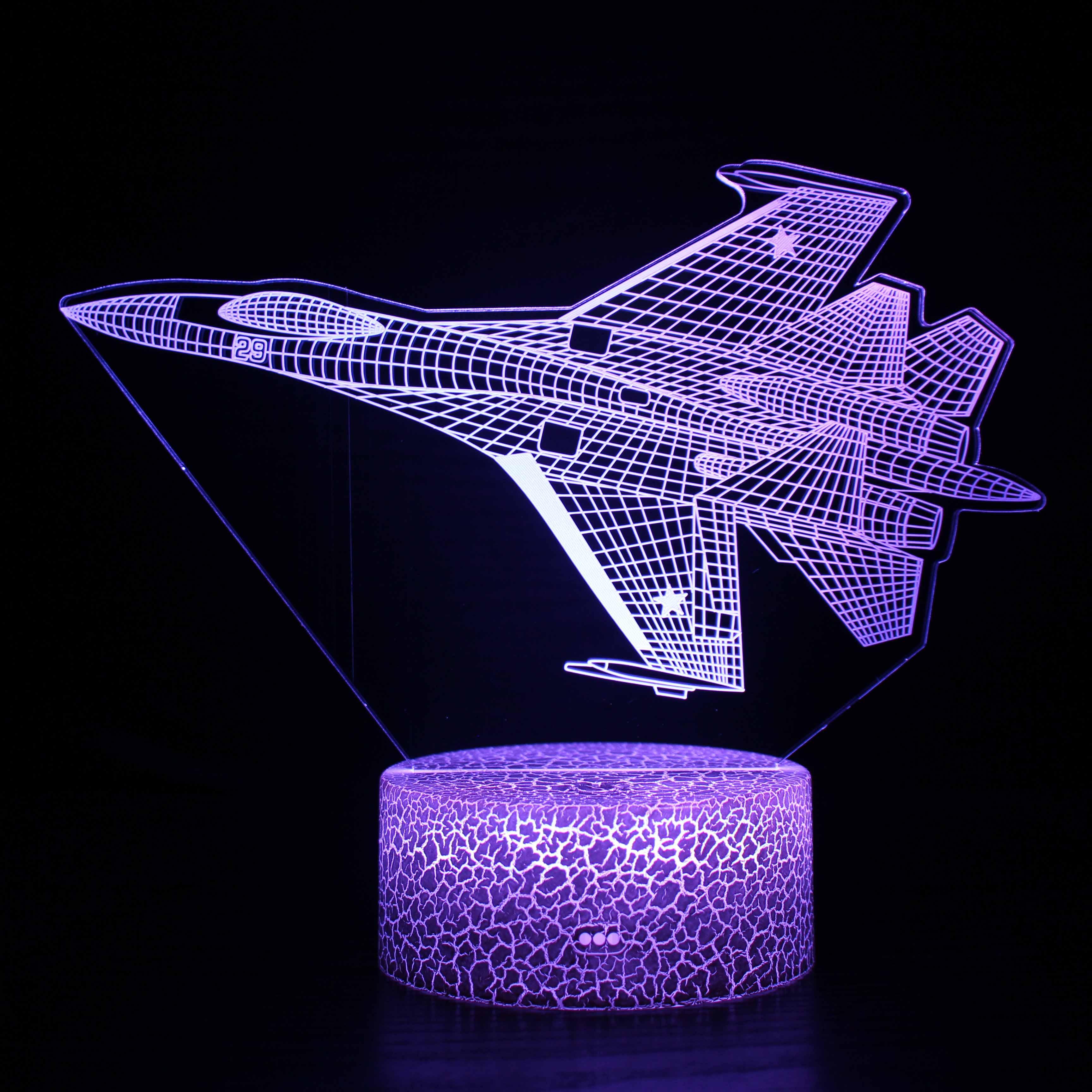 Navy Airplane 3D Lamp Optical Illusion LED Night Light-3D Optical Lamp