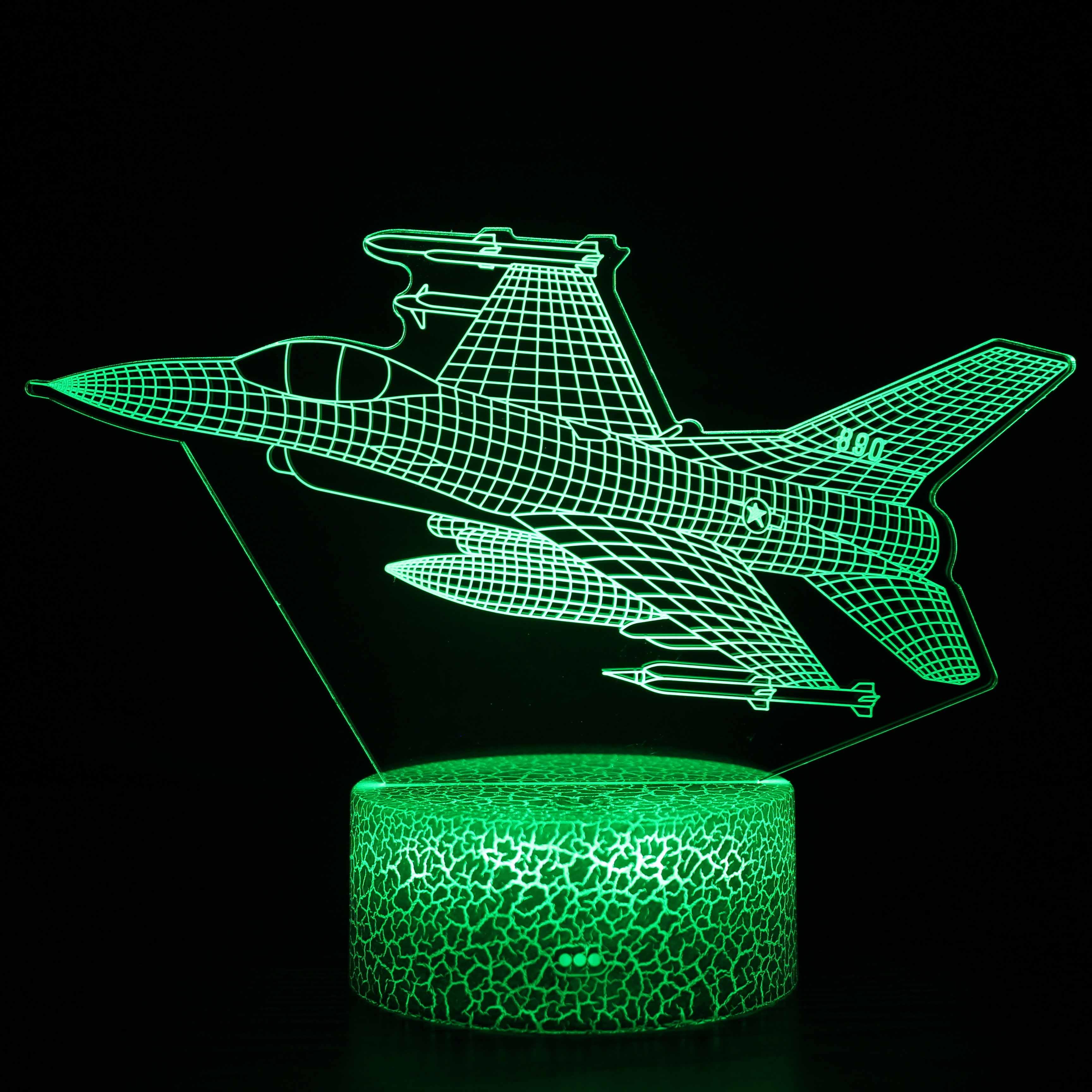 Fighter Jet 3D Lamp Illuminate Your Airspace with High-Speed Style-3D Optical Lamp