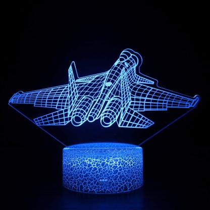 Back of Jet 3D Optical Illusion Lamp - 3D Optical Lamp