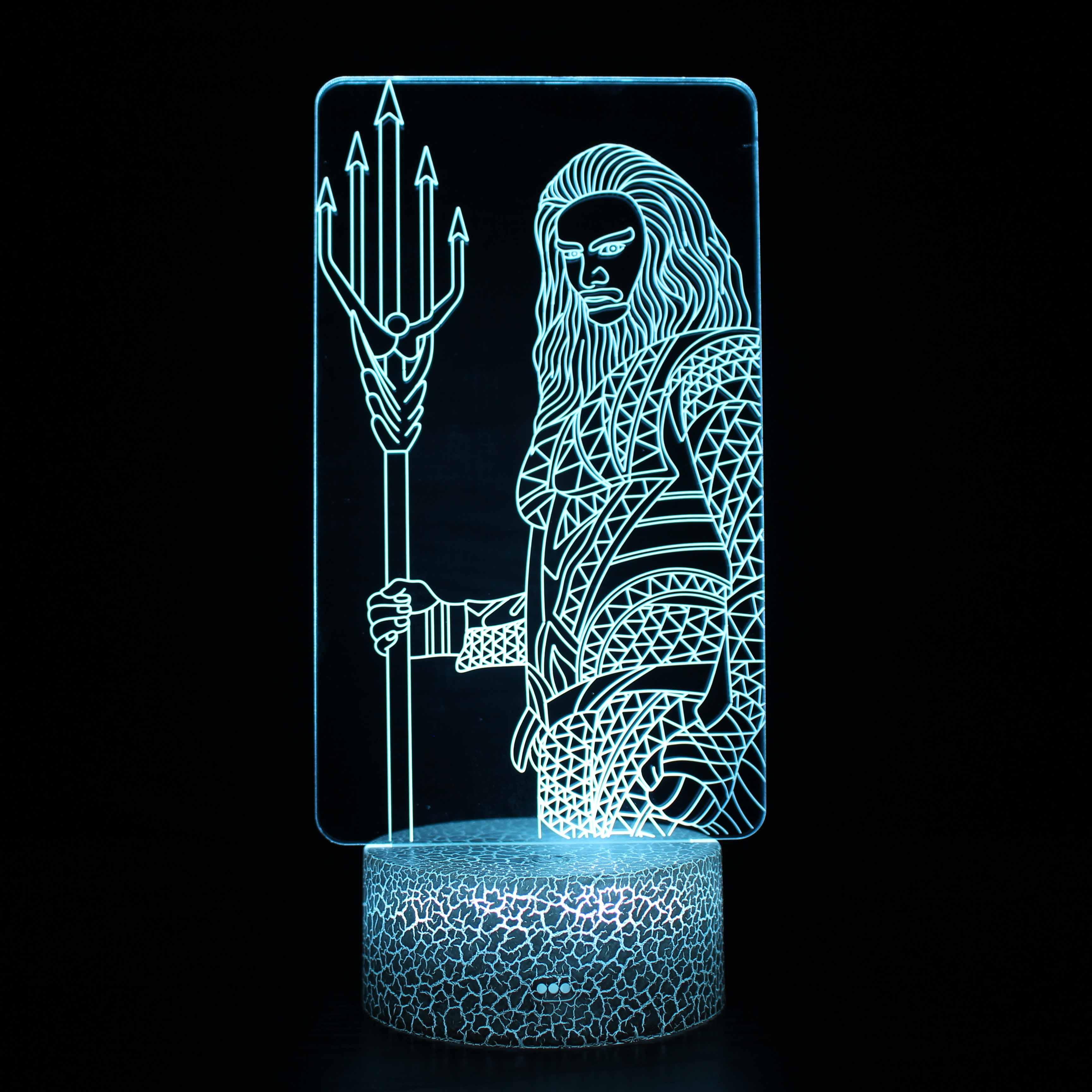 Aquaman 3D Optical Illusion Lamp - 3D Optical Lamp