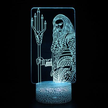 Aquaman 3D Optical Illusion Lamp - 3D Optical Lamp