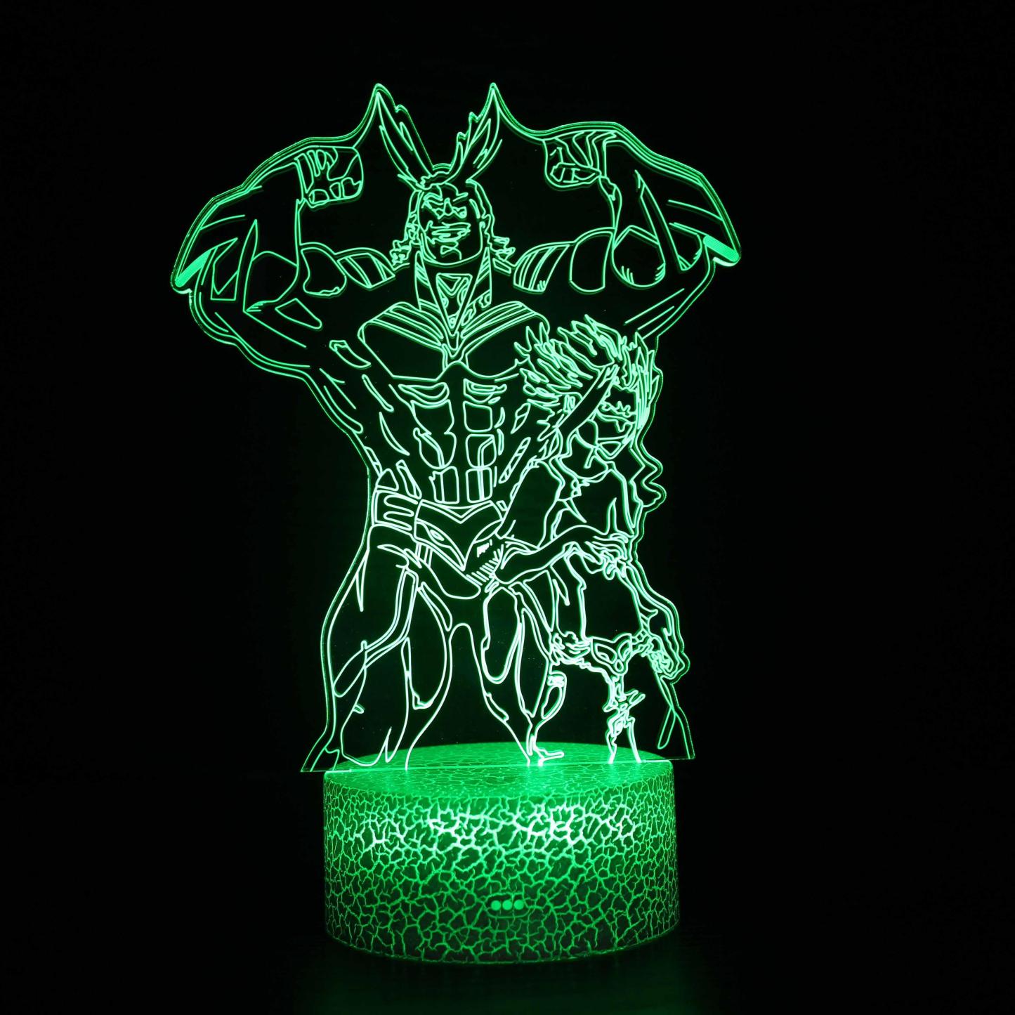 My Hero Academia 3D Optical Illusion Lamp - 3D Optical Lamp