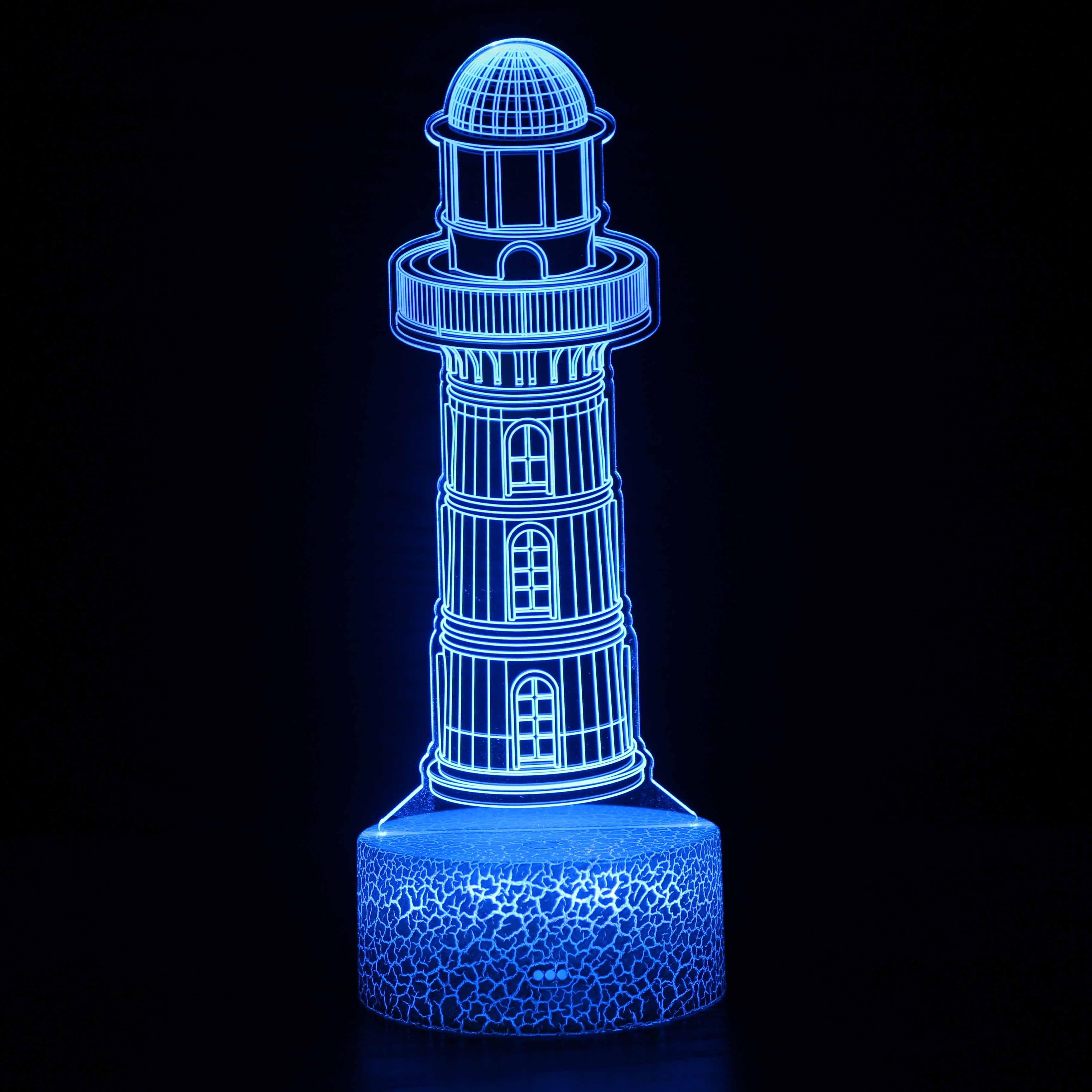 Lighthouse Optical Illusion Lamp-3D Optical Lamp