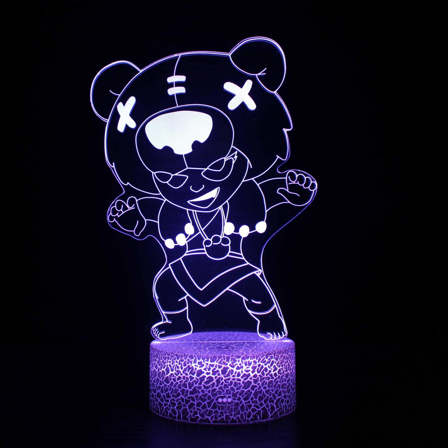 Abajur Luminaria Cartoon Illusion Lamp with 16 Color LED-3D Optical Lamp