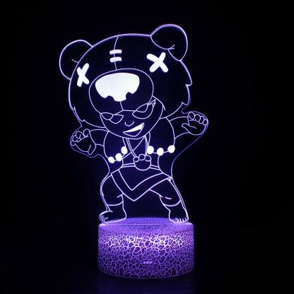Abajur Luminaria Cartoon Illusion Lamp with 16 Color LED-3D Optical Lamp