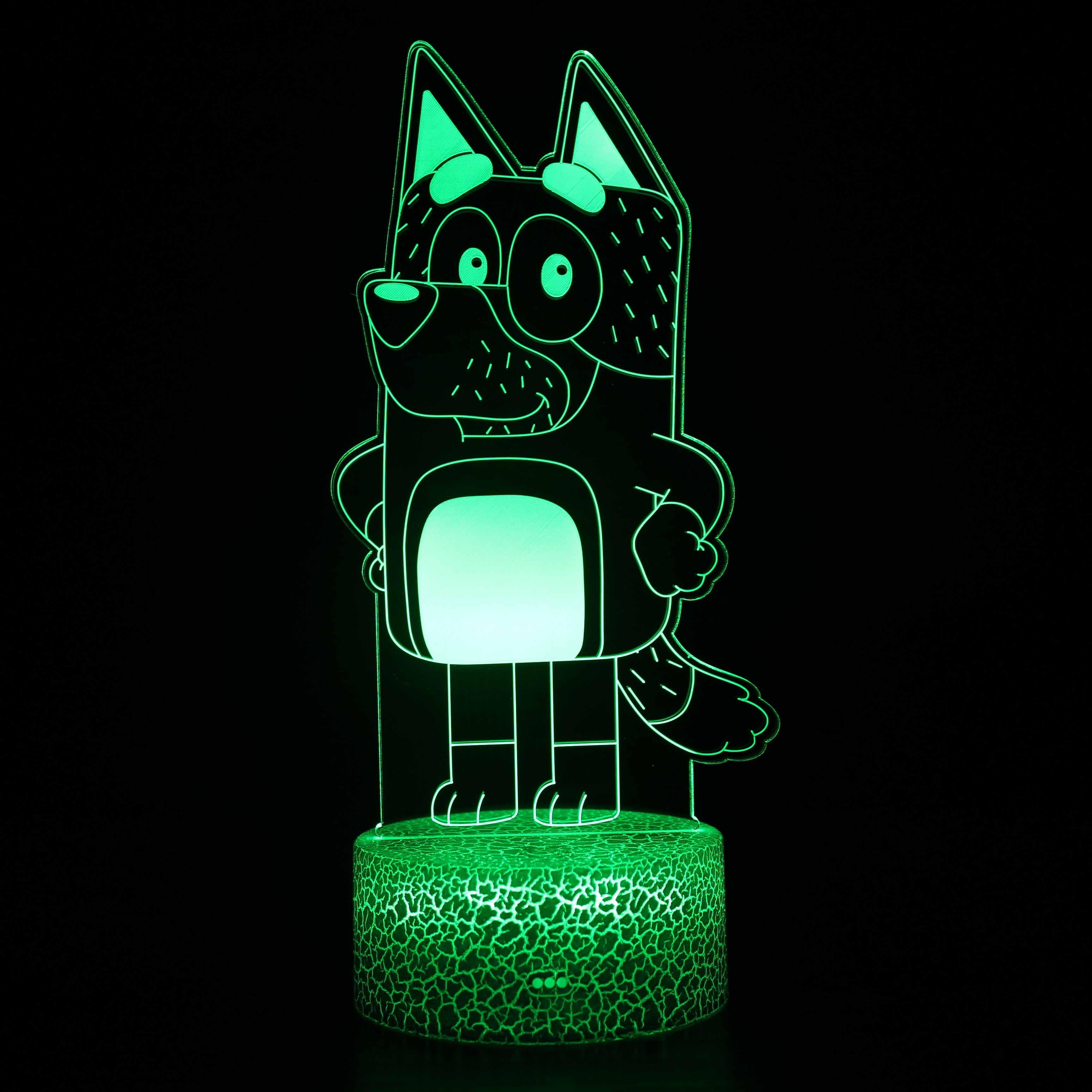 Abstract Bluey Cartoon Optical Illusion Lamp - 3D Optical Lamp