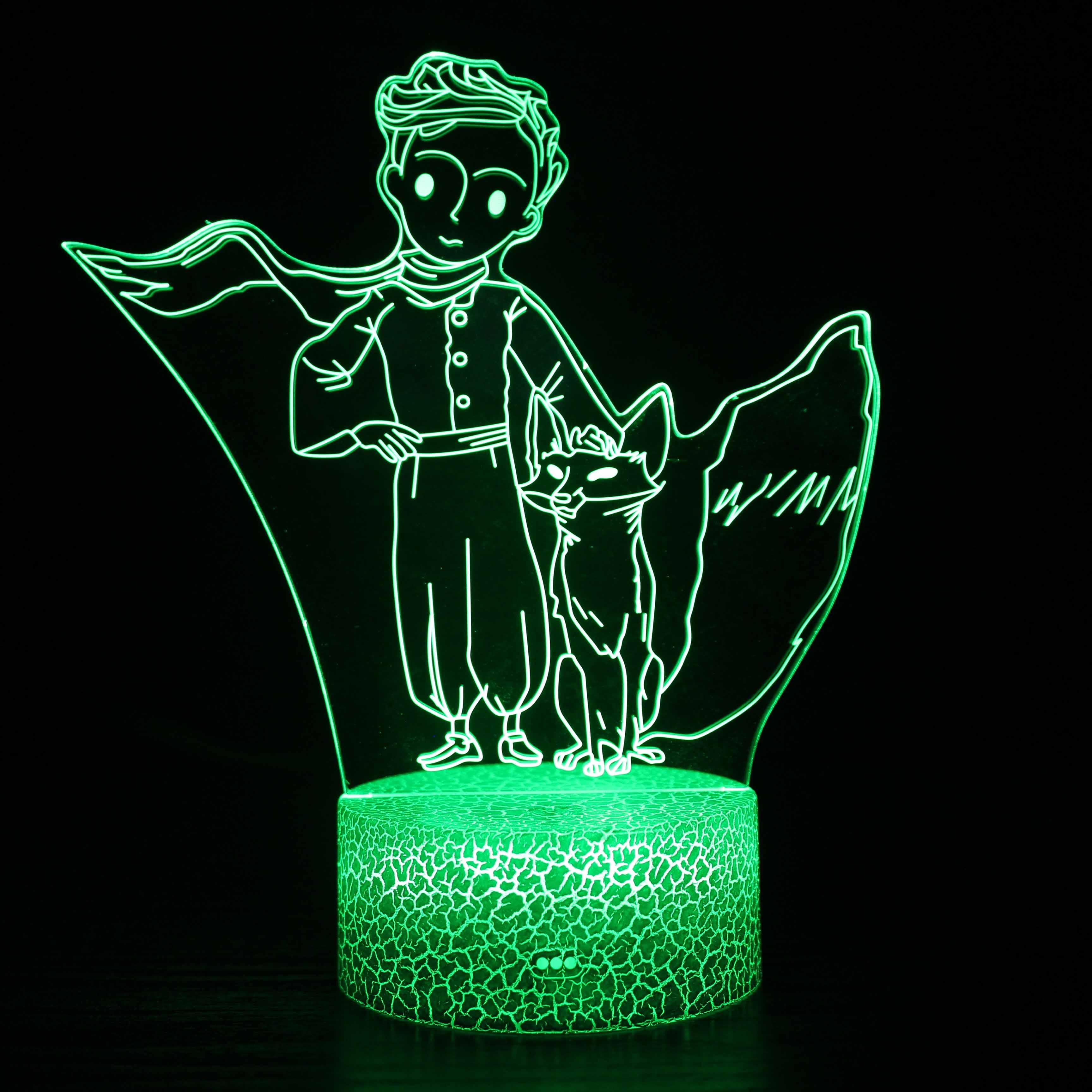 The Little Prince Cartoon Optical Illusion Lamp - 3D Optical Lamp