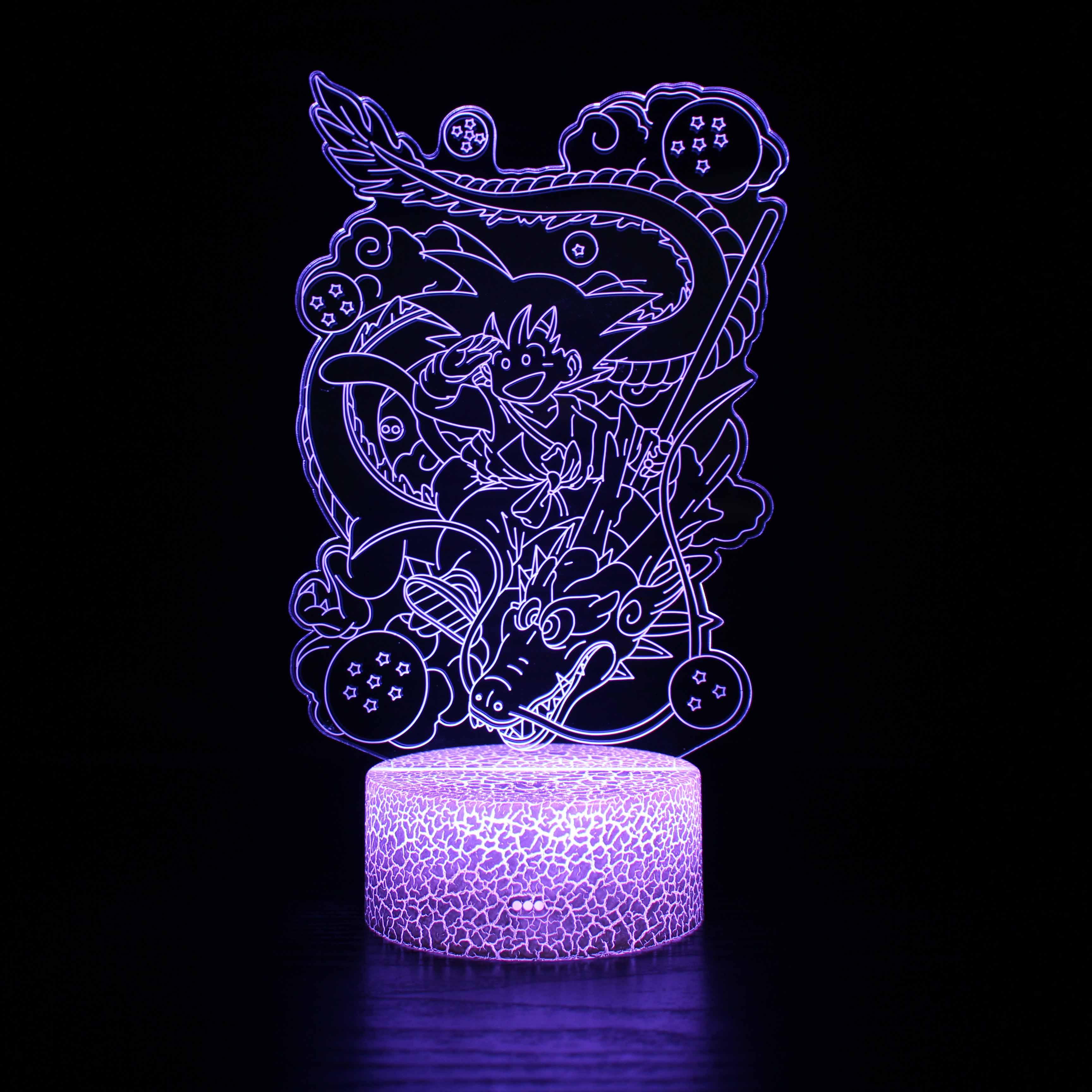 Dragon Ball Z Character 3D Optical Illusion Lamp - 3D Optical Lamp