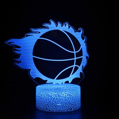 Blazing Basketball 3D Optical Illusion Lamp - 3D Optical Lamp