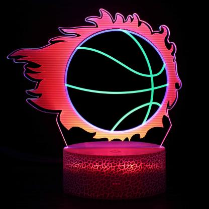 Basketball 3D LED Lamp with Touch and 16-Color Remote Display-3D Optical Lamp