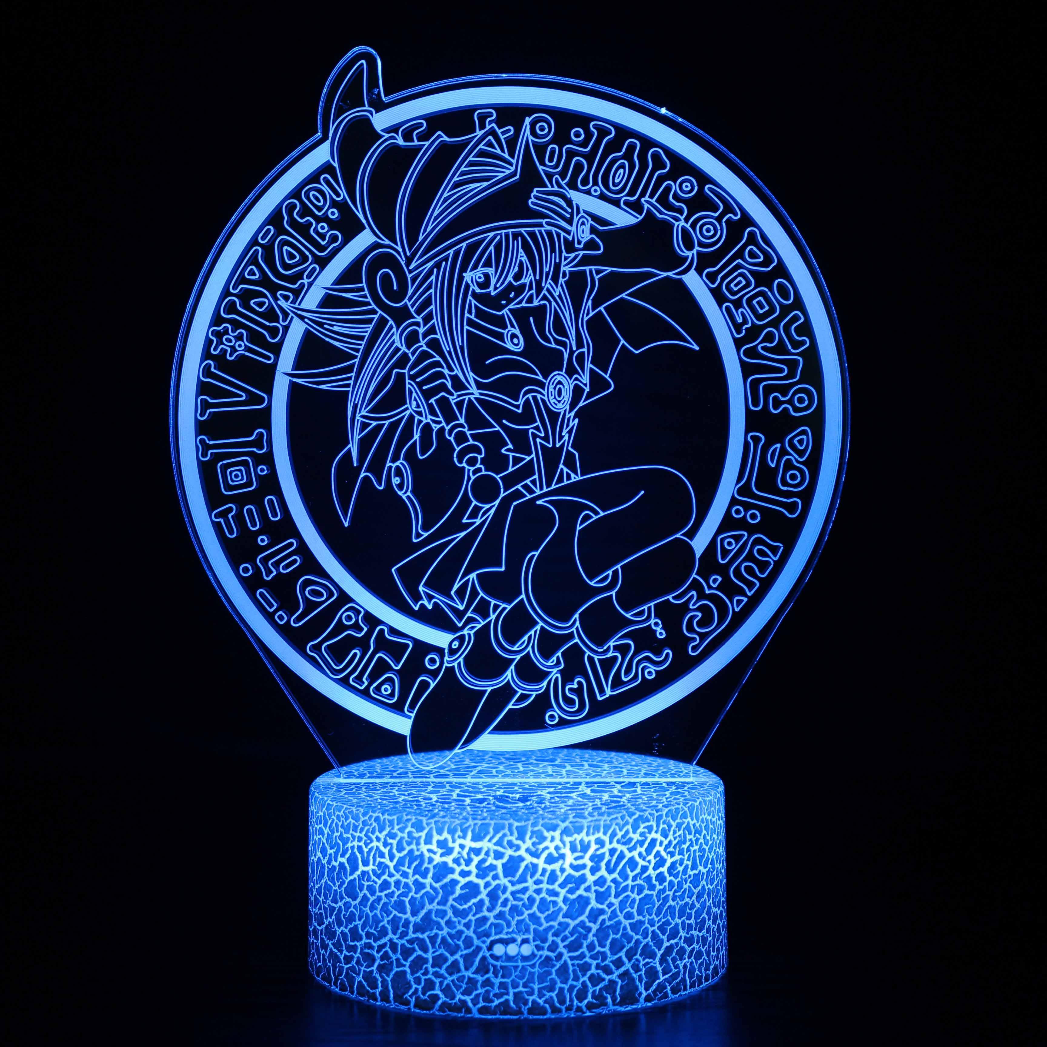 Den Ngu Yugi - Oh Dark Magician Girl Cartoon Optical Illusion Lamp - 3D Optical Lamp