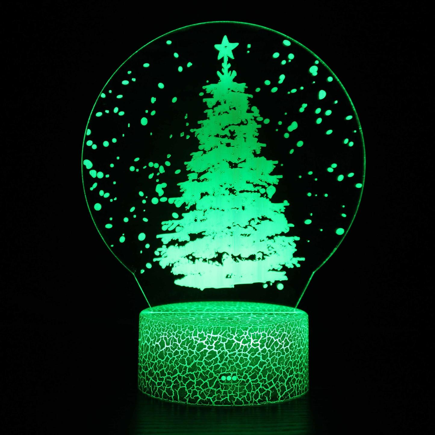 Christmas Tree 3D Optical Illusion Lamp - 3D Optical Lamp