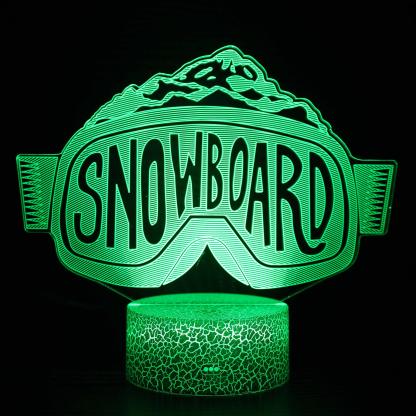 Snowboard Team Logo 3D Optical Illusion Lamp - 3D Optical Lamp