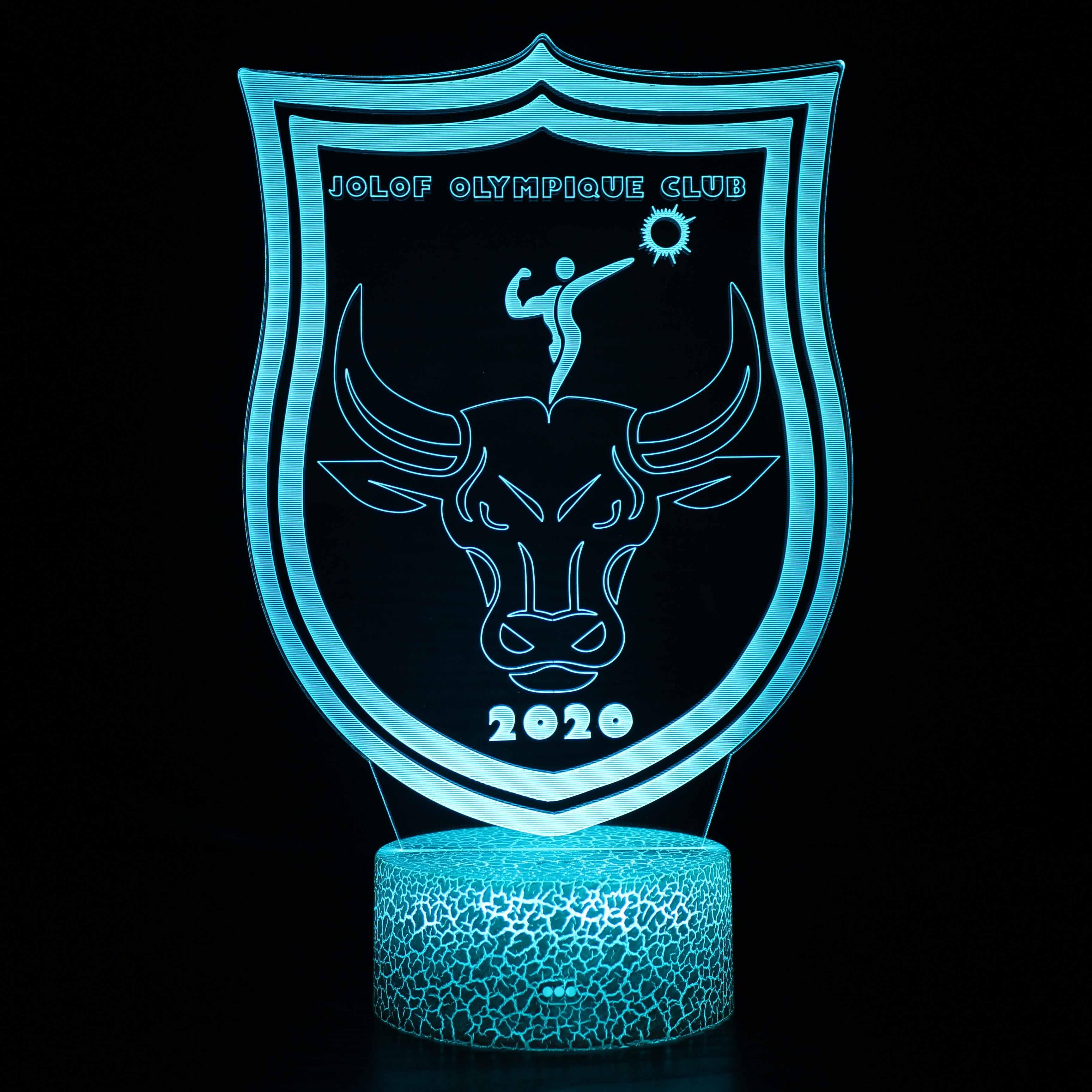 Jolof Olympique 3D Lamp Light Up Your Team Spirit-3D Optical Lamp