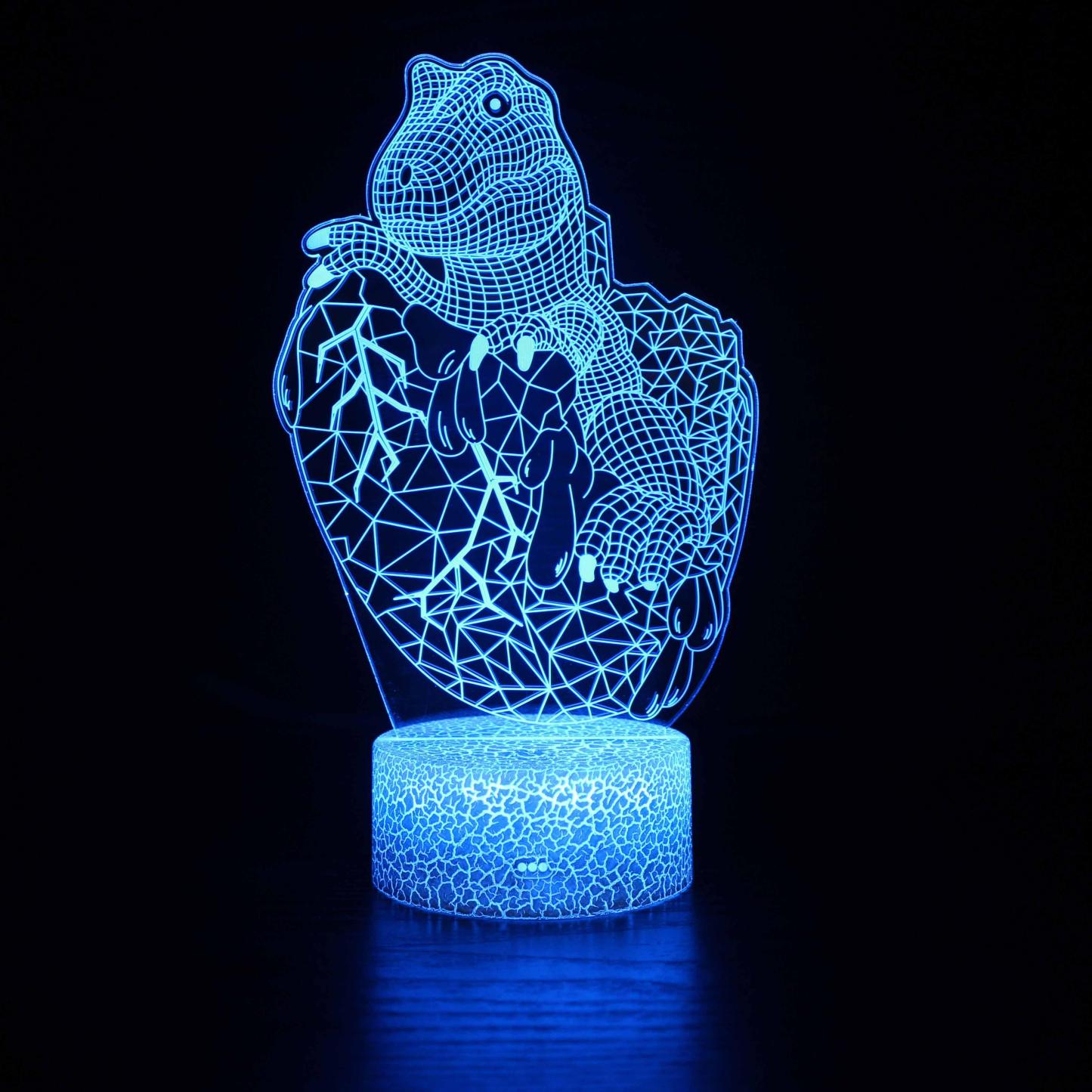 Hatching Dinosaur Optical Lamp with 16 LED Colors And Remote Control-3D Optical Lamp