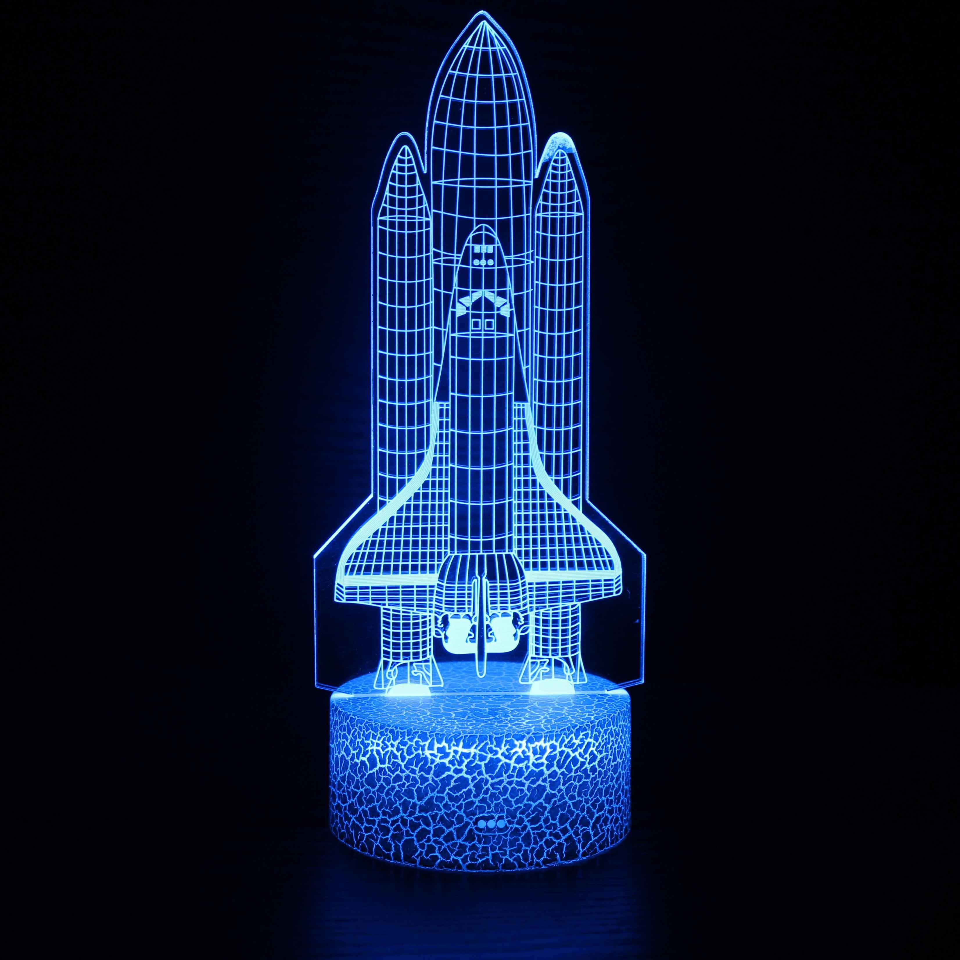Spaceship Take Off 3D Optical Illusion Lamp - 3D Optical Lamp