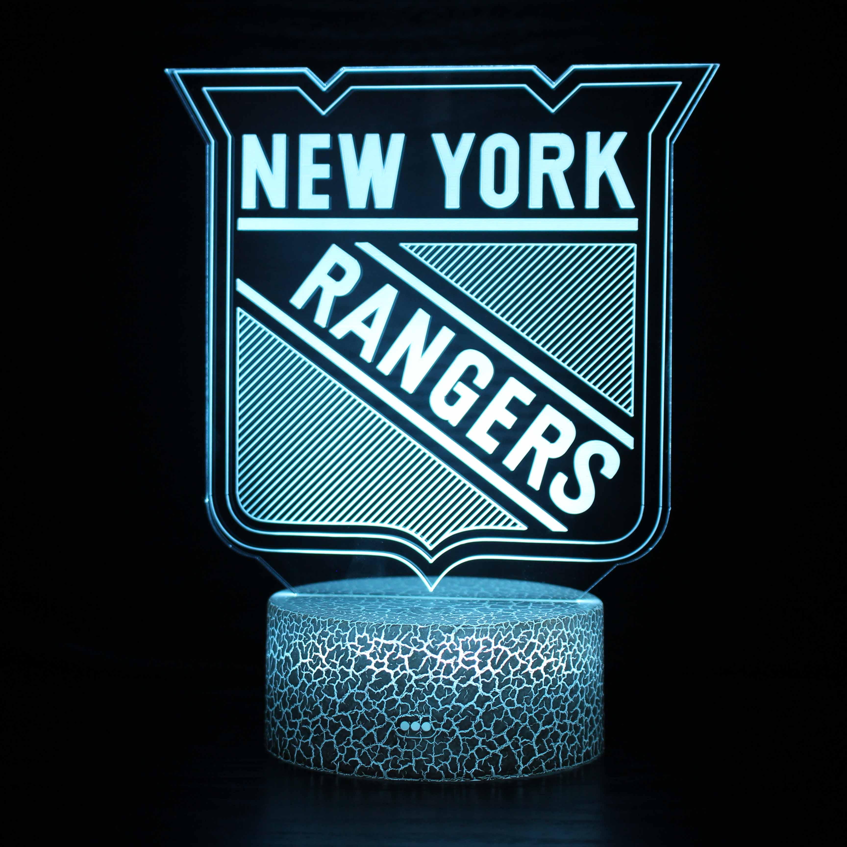 New York Rangers Team Logo 3D Optical Illusion Lamp - 3D Optical Lamp