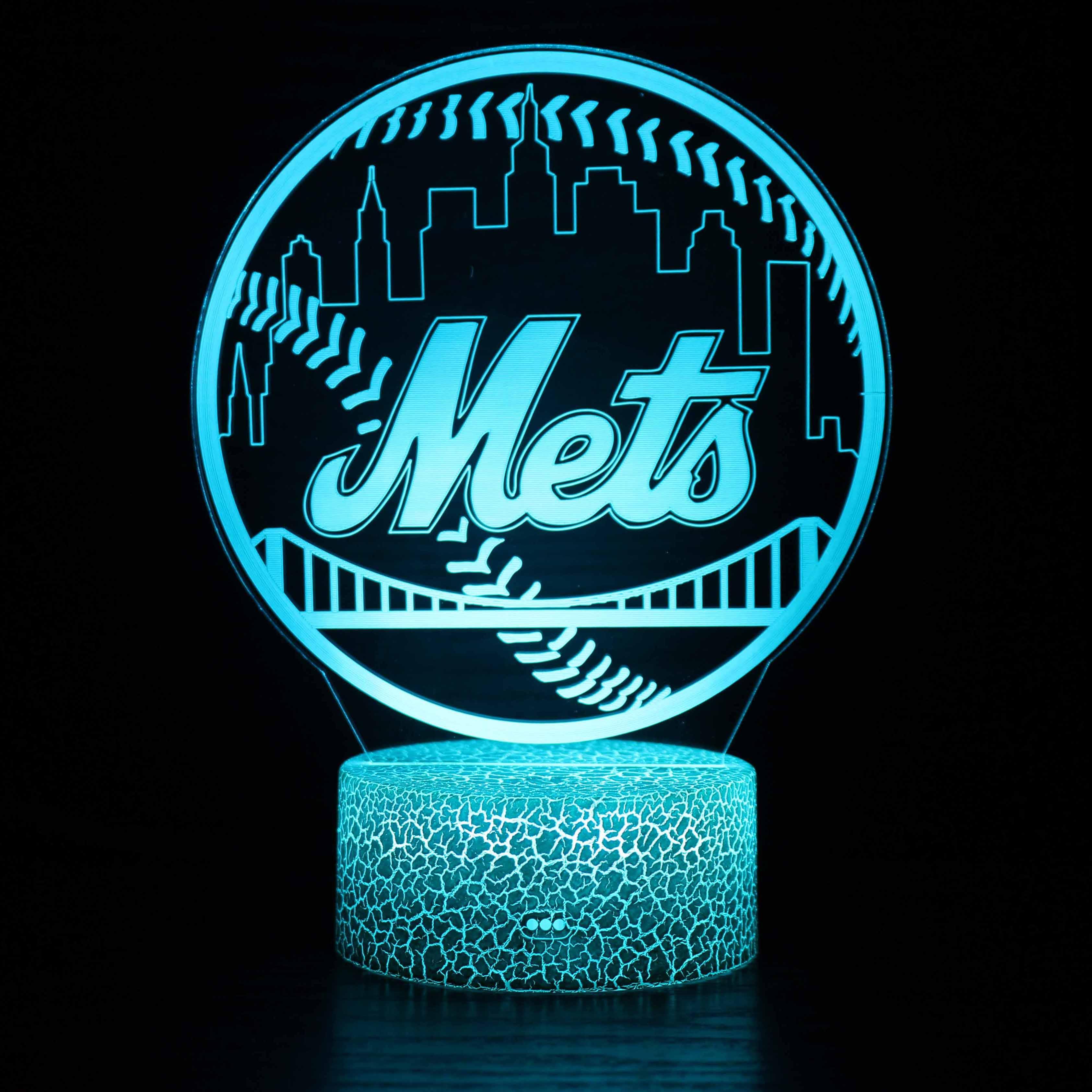 Mets Logo 3D Lamp Light Up Your Team Spirit-3D Optical Lamp