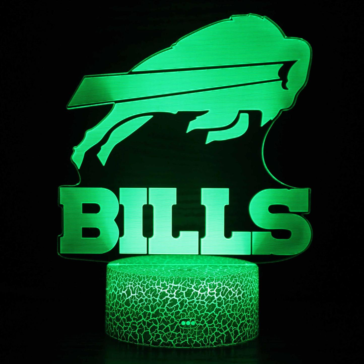 Buffalo Bills Vikings 3D Optical Illusion Lamp - 3D Optical Lamp
