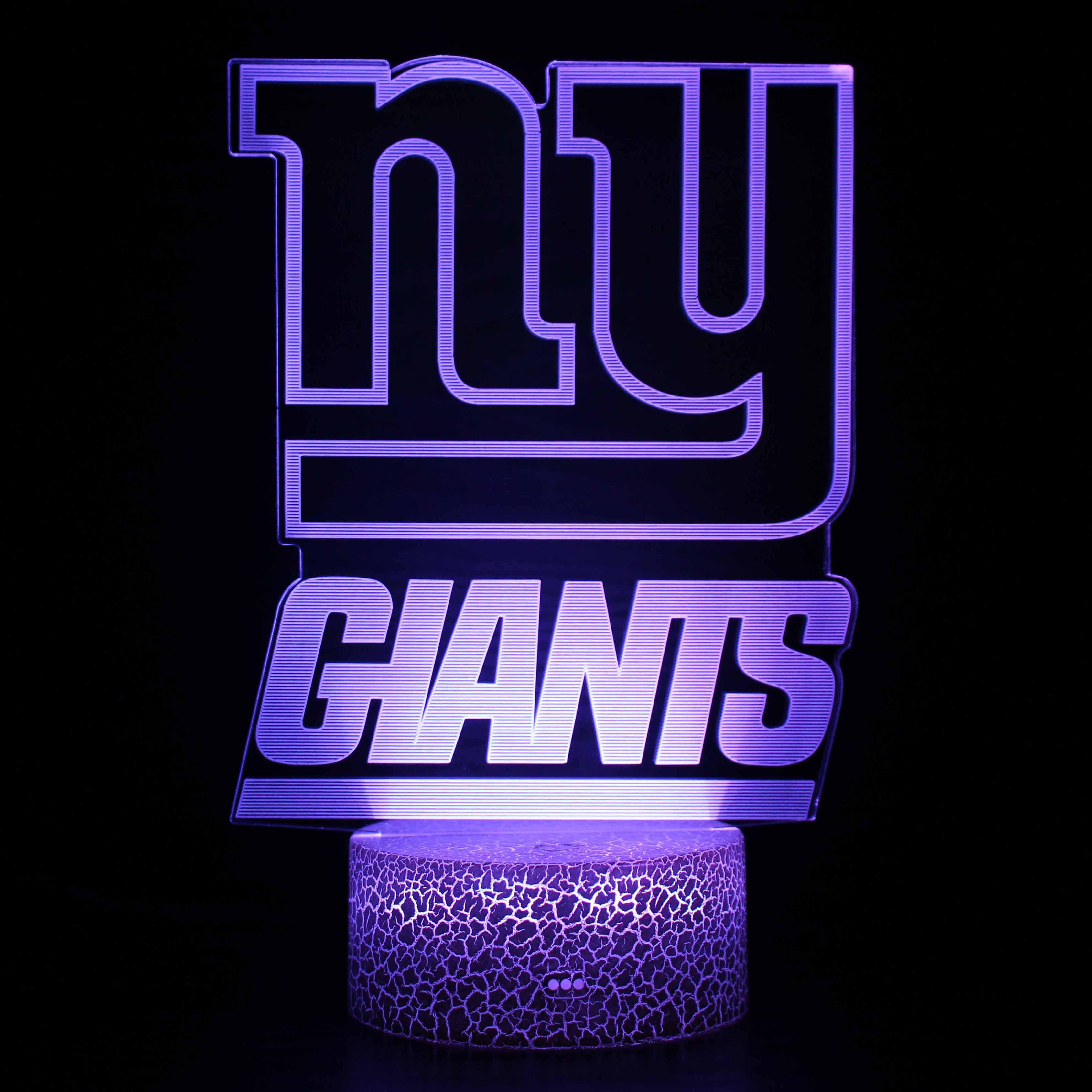 New York Giants 3D Optical Lamp With LED Color Control-3D Optical Lamp