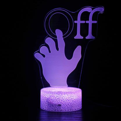 Off Grip Hand Gesture 3D Optical Illusion Lamp - 3D Optical Lamp