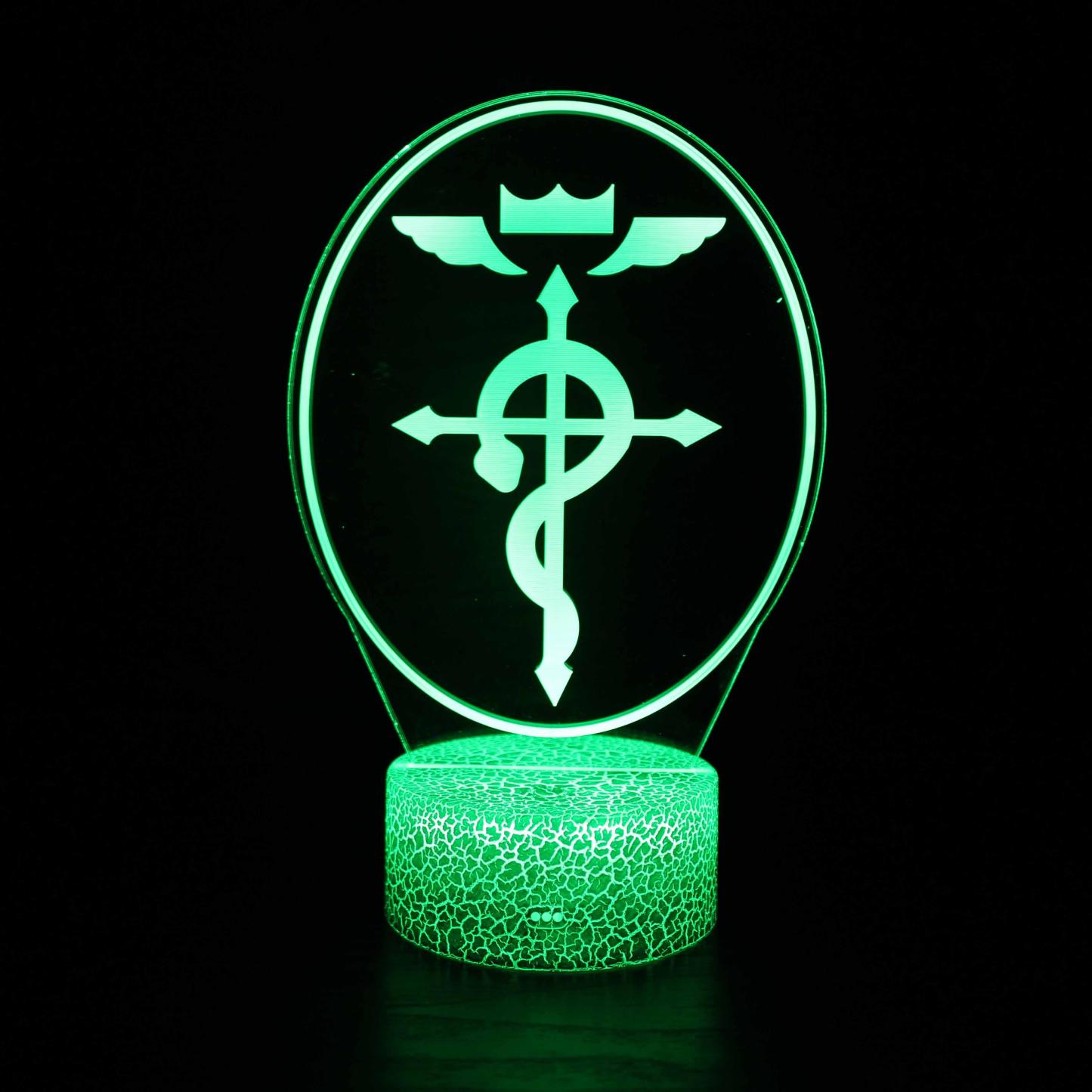 Full Metal Alchemist Logo 3D Optical Illusion Lamp - 3D Optical Lamp