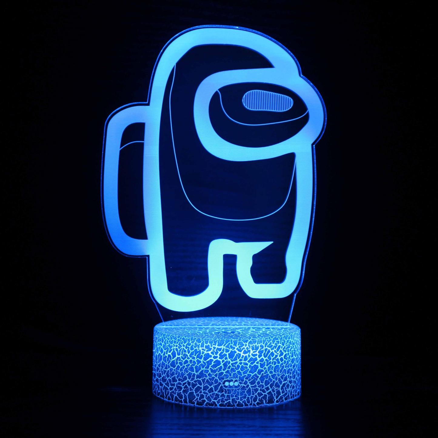 Among Us Crewmate 3D Optical Illusion Lamp For Lighting And Decor-3D Optical Lamp