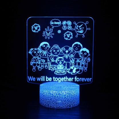 We Will Be Together Forever 3D Optical Illusion Lamp-3D Optical Lamp