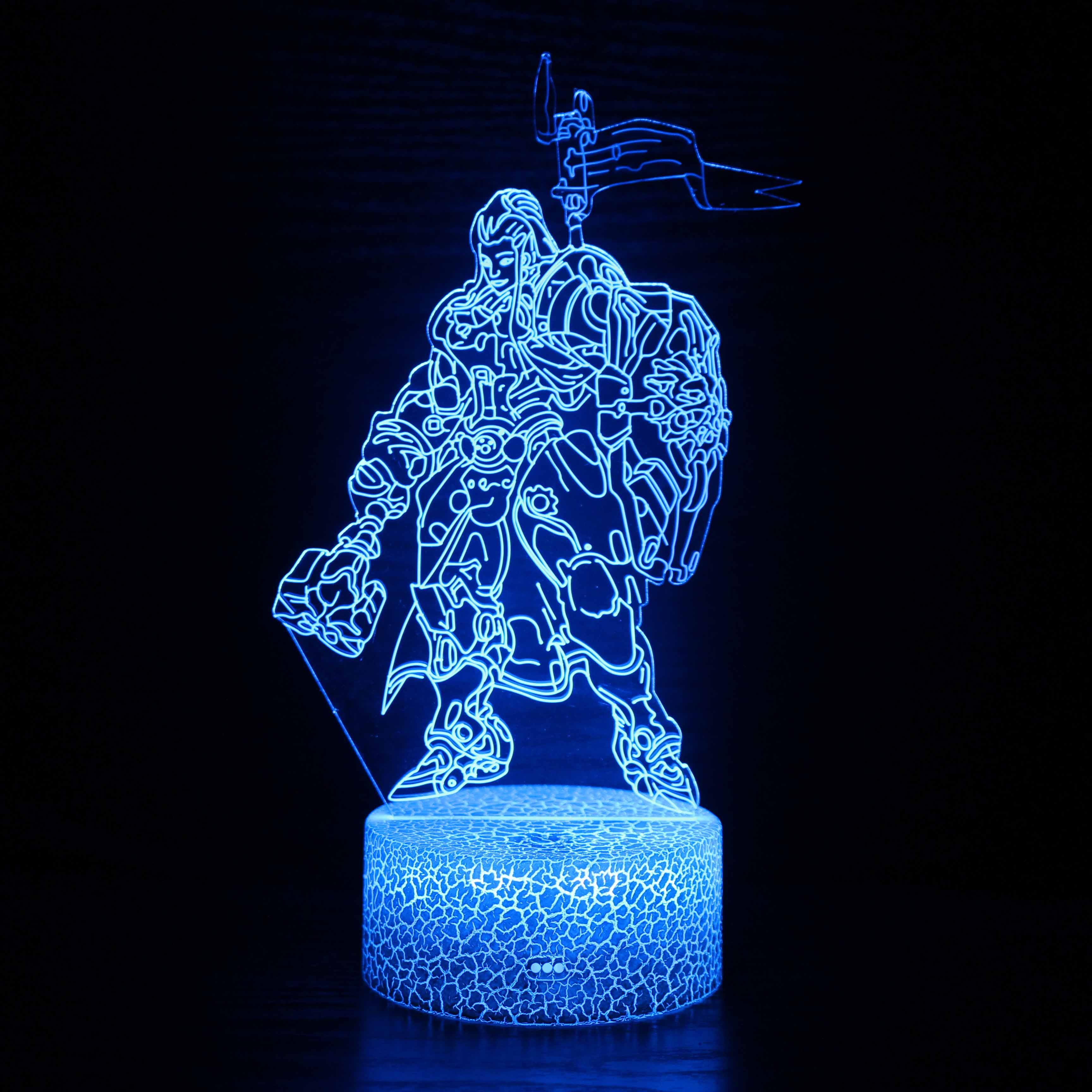 Overwatch 3D LED Illusion Night Light with Character Design-3D Optical Lamp