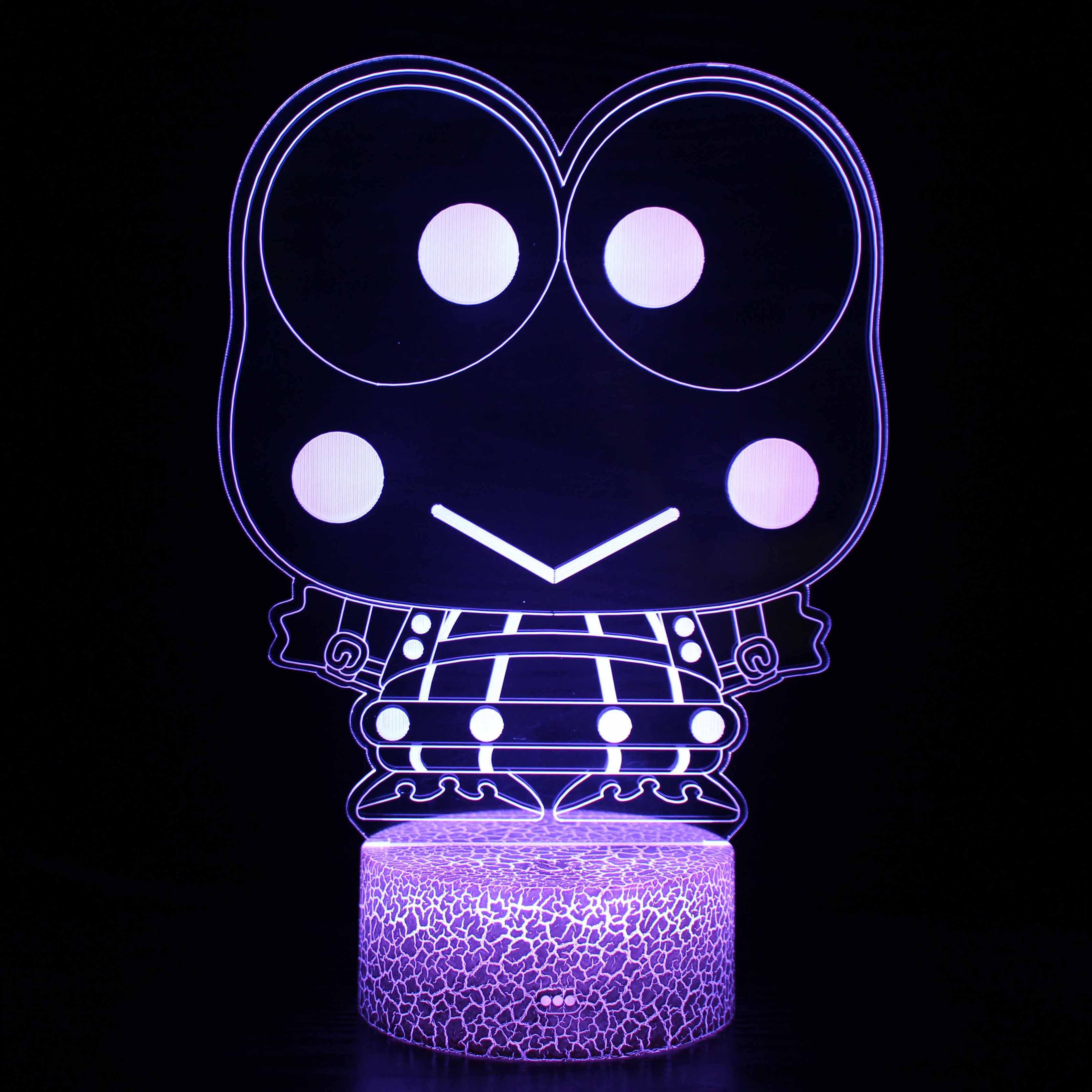 Abstract Big Eyed Frog Cartoon Optical Illusion Lamp - 3D Optical Lamp