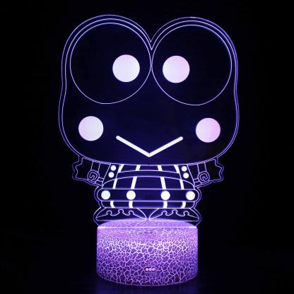 Abstract Big Eyed Frog Cartoon Optical Illusion Lamp - 3D Optical Lamp