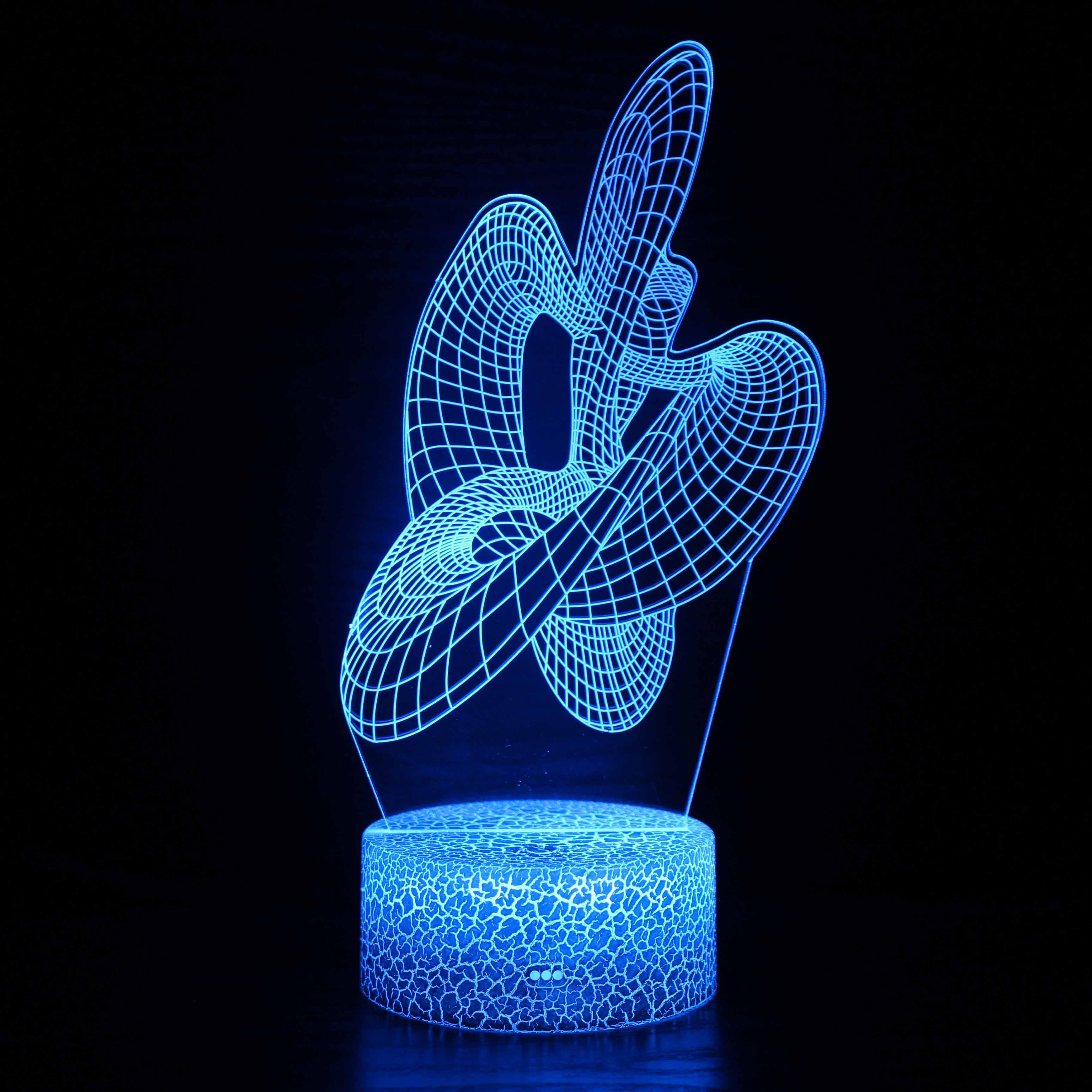 Abstract Ribbon Knot Lamp with Multicolor LED And Touch Control-3D Optical Lamp