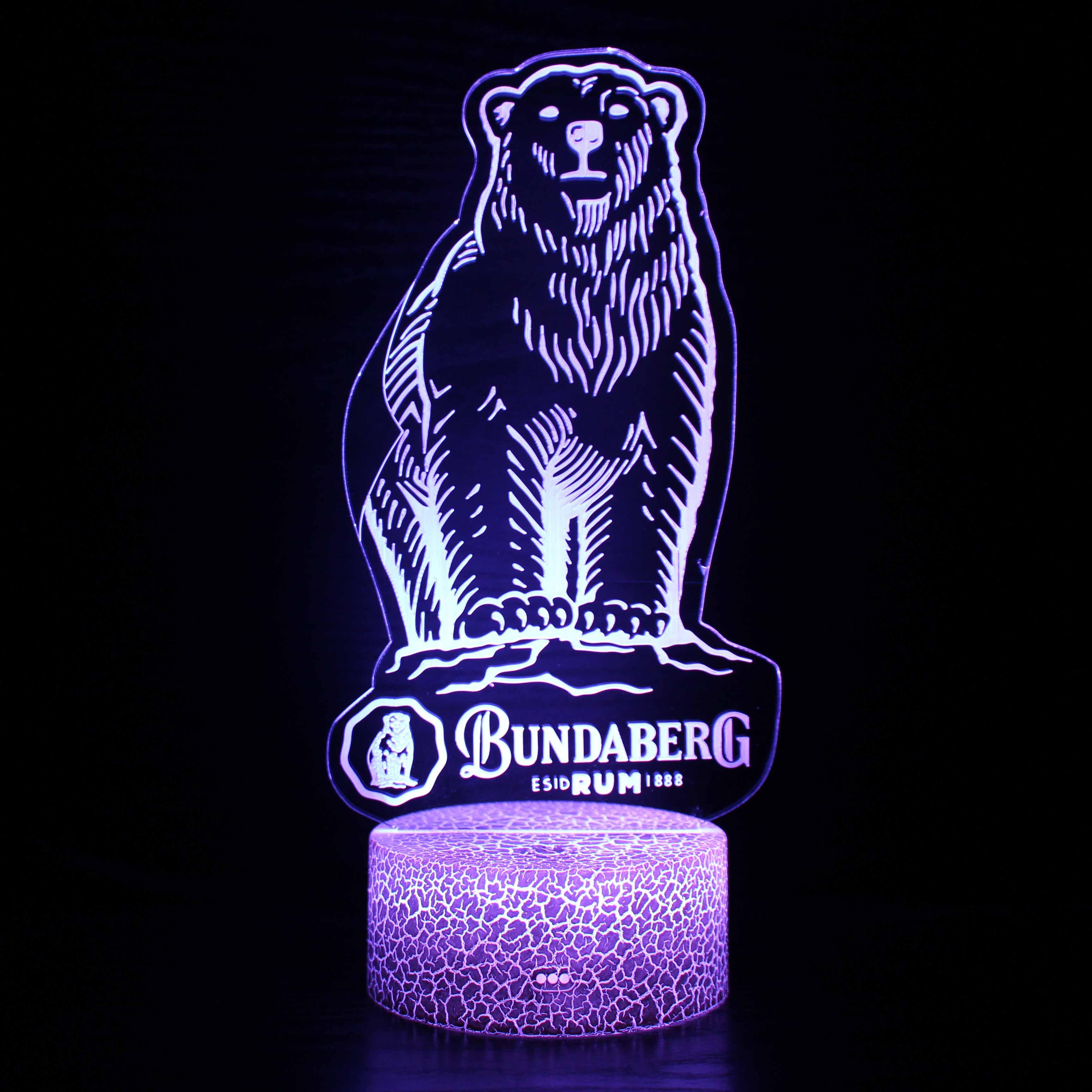 Bundaberg Rum Bear Lamp-3D Optical Lamp