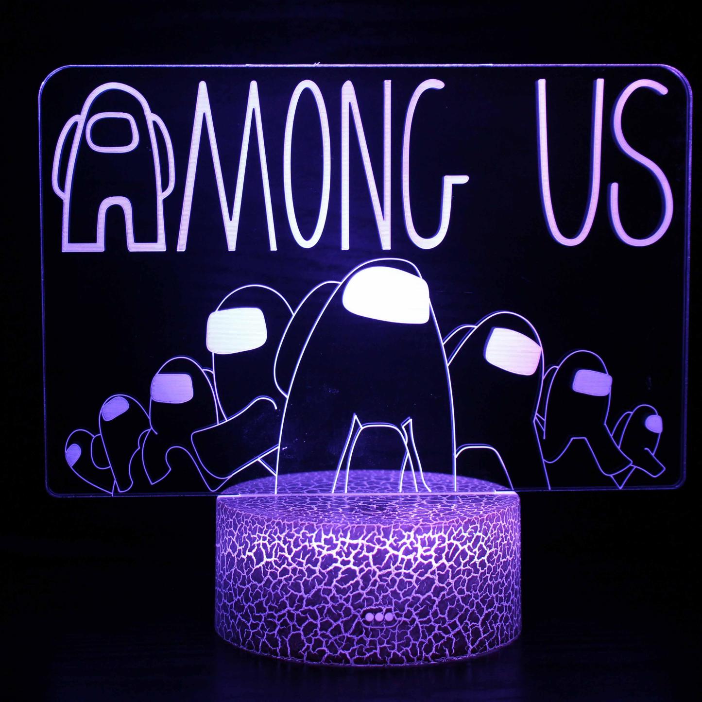 Among Us 3D Optical Illusion Lamp - 3D Optical Lamp