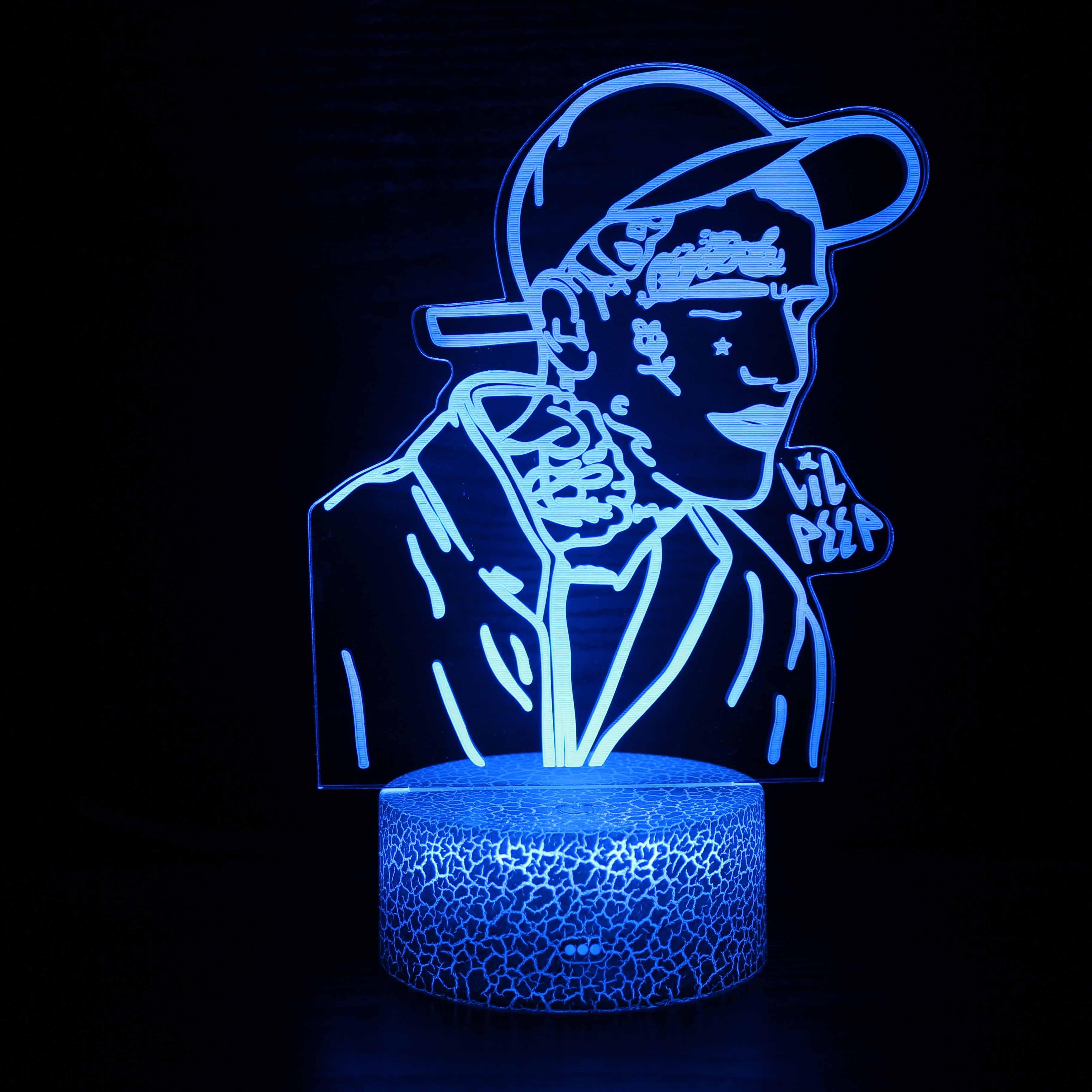 Lil Peep 3D Lamp-3D Optical Lamp