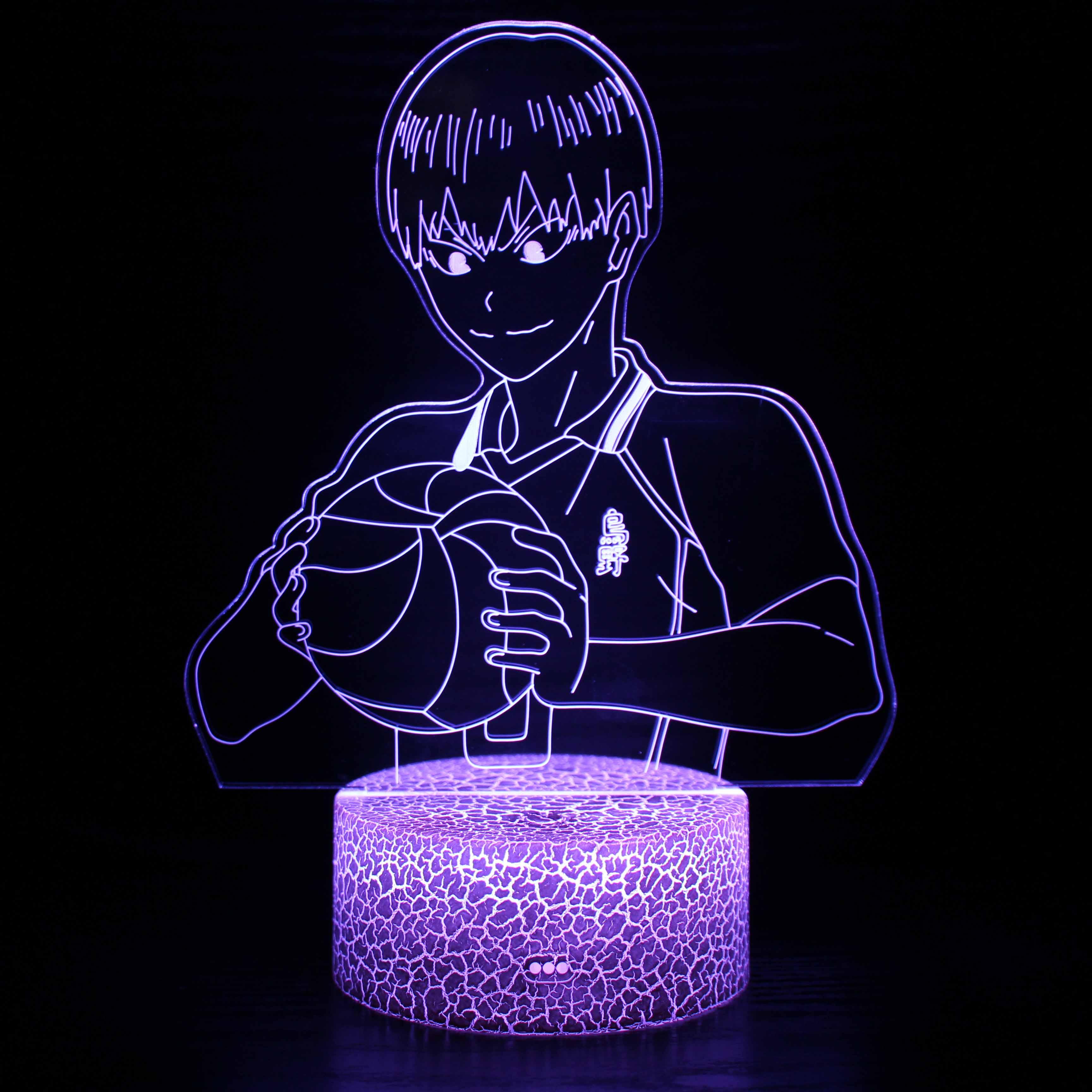 Haikyuu Young Kageyama 3D Optical Illusion Lamp - 3D Optical Lamp