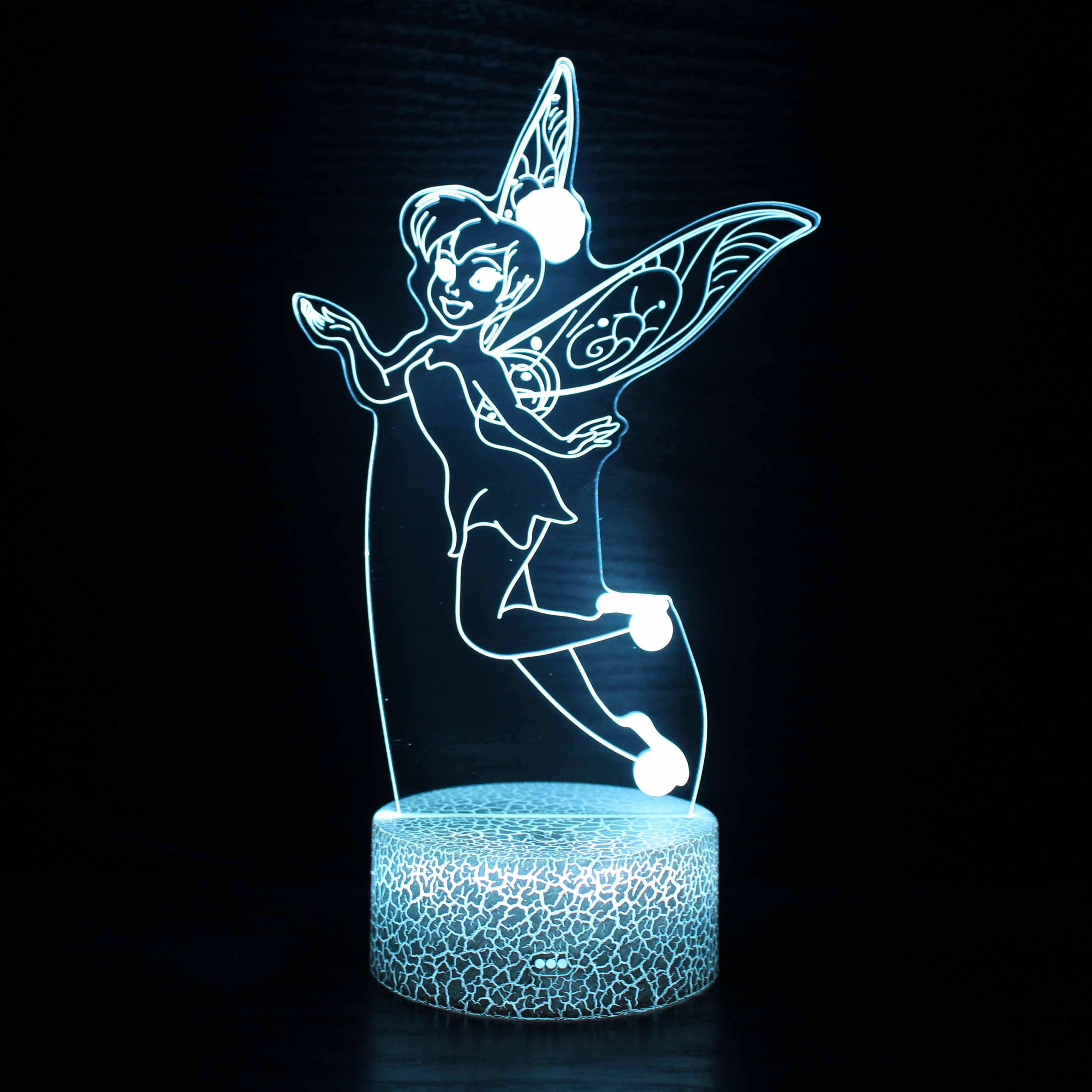 Tinkerbell Dancing 3D Optical Illusion Lamp - 3D Optical Lamp