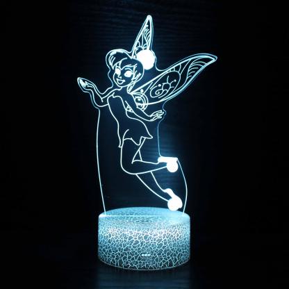 Tinkerbell Dancing 3D Optical Illusion Lamp - 3D Optical Lamp