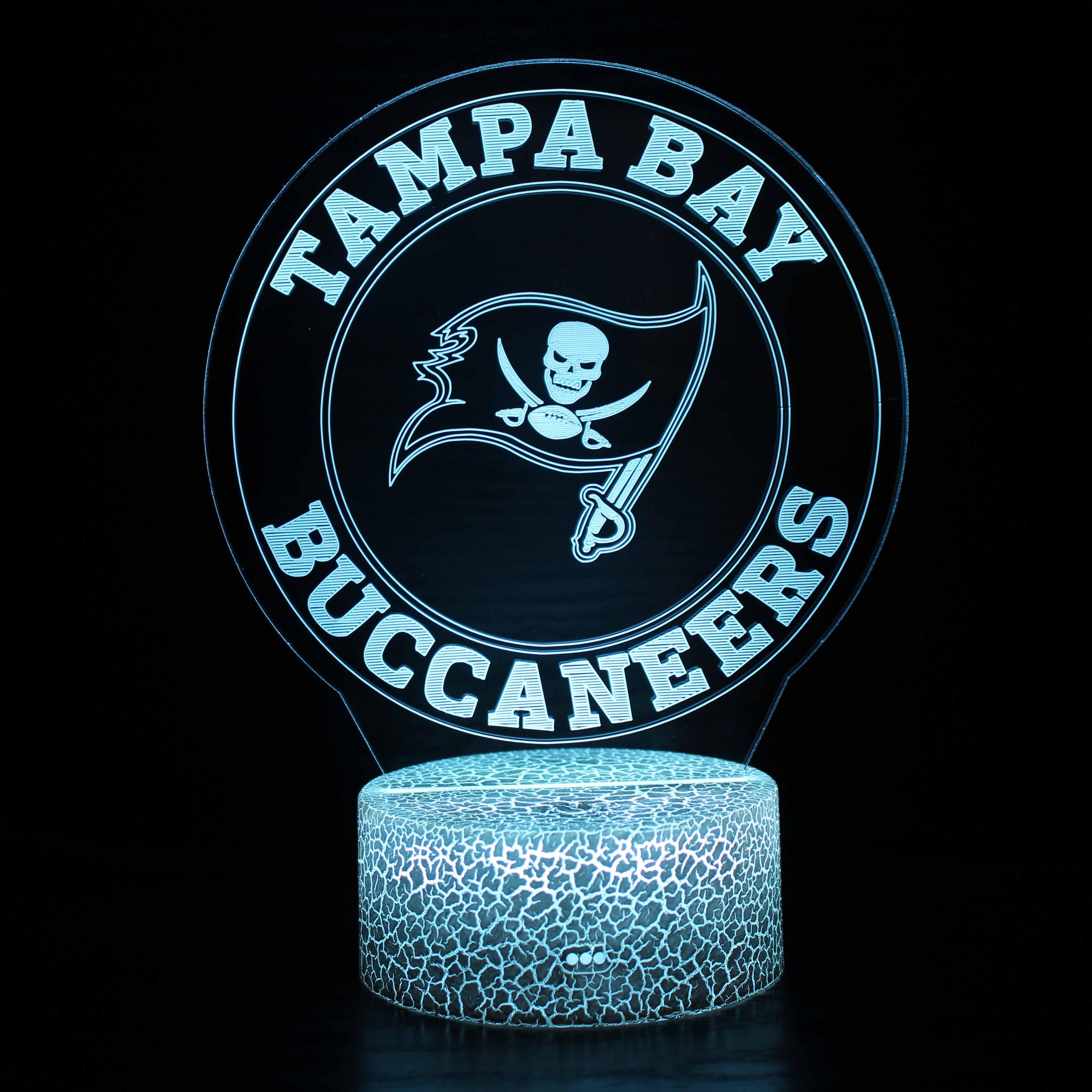 3D Optical Illusion Tampa Bay Buccaneers Lamp-3D Optical Lamp