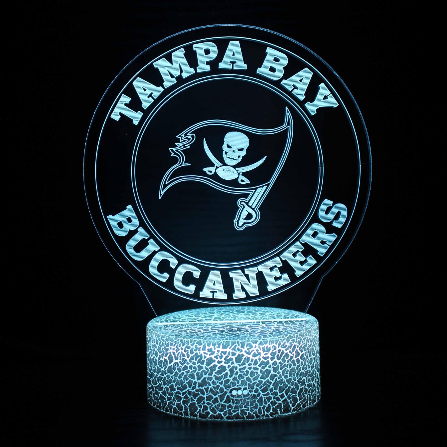 3D Optical Illusion Tampa Bay Buccaneers Lamp-3D Optical Lamp