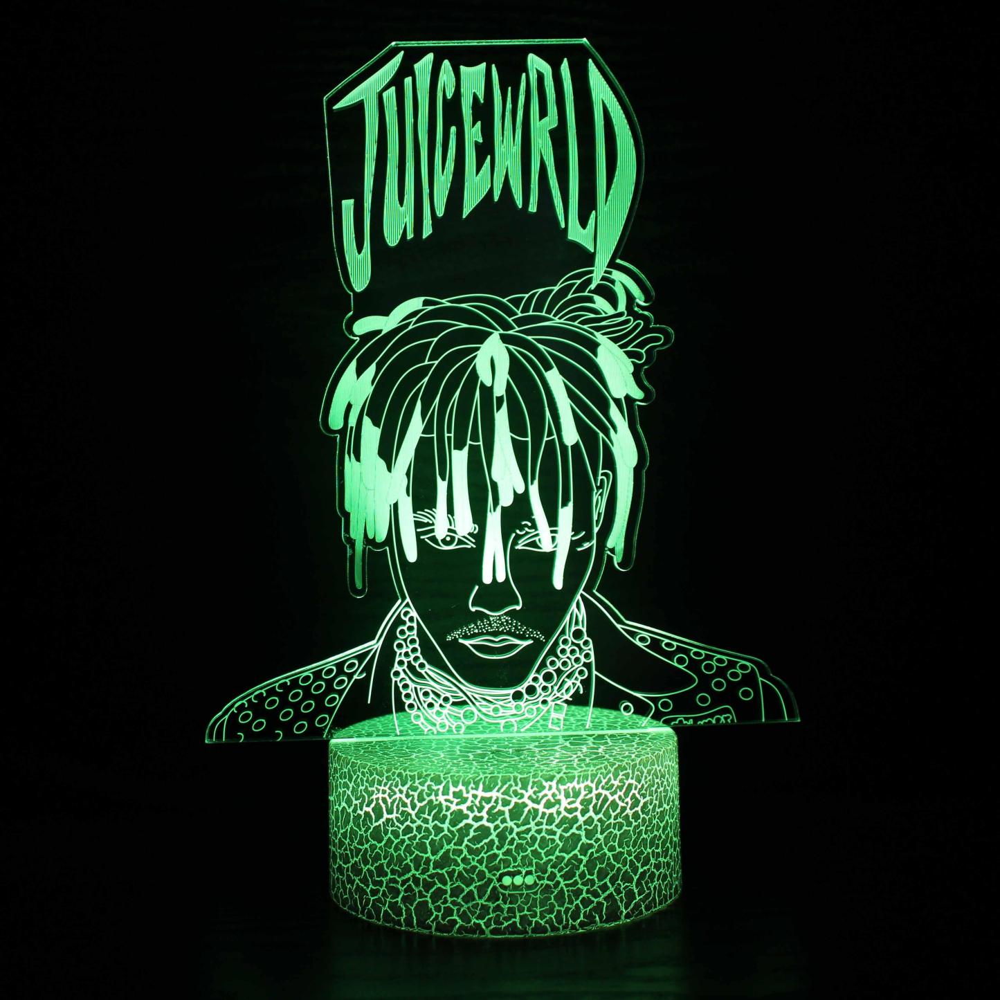 Famous Singer Juicwrld 3D Optical Illusion Lamp - 3D Optical Lamp