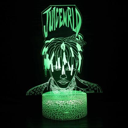 Famous Singer Juicwrld 3D Optical Illusion Lamp - 3D Optical Lamp