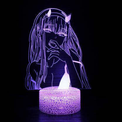 Darling in the Franxx 3D Optical Illusion Lamp - 3D Optical Lamp