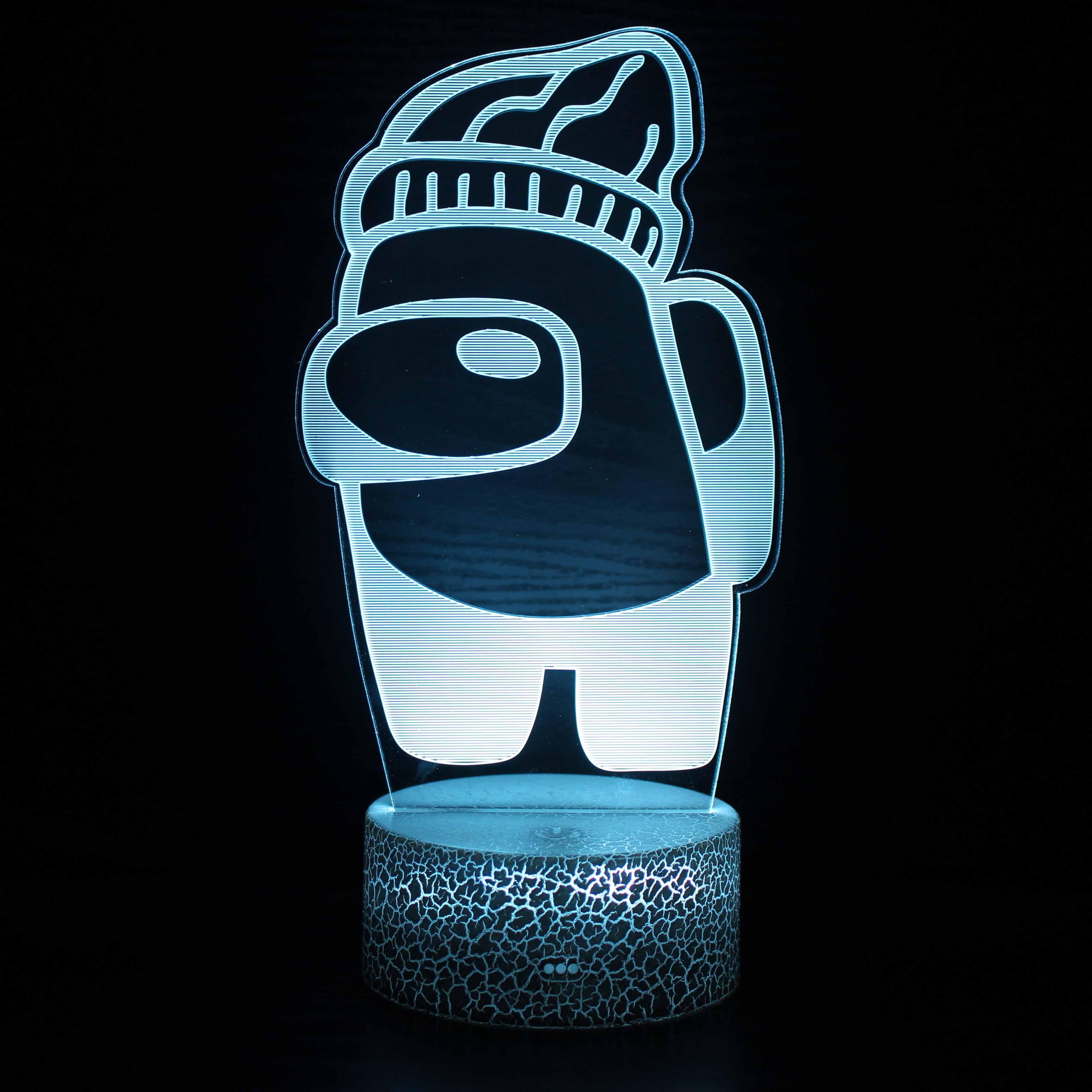 Among Us Funny Crewmate 3D Optical Illusion Lamp-3D Optical Lamp