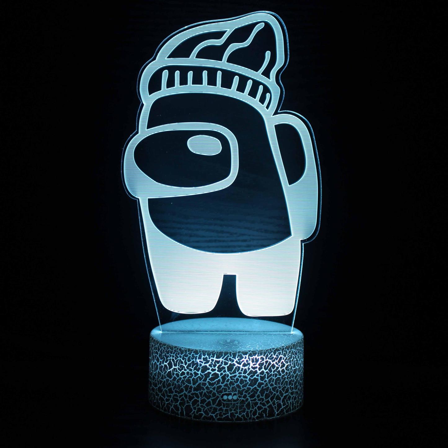 Among Us Funny Crewmate 3D Optical Illusion Lamp-3D Optical Lamp