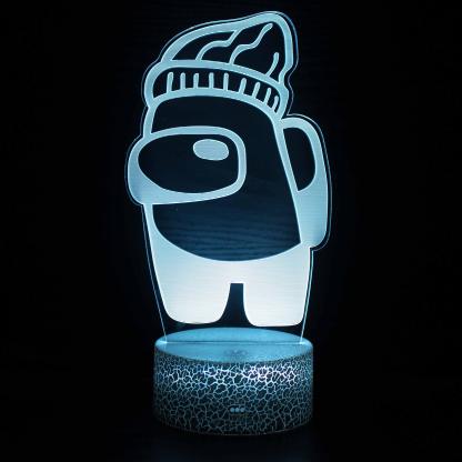 Among Us Funny Crewmate 3D Optical Illusion Lamp-3D Optical Lamp