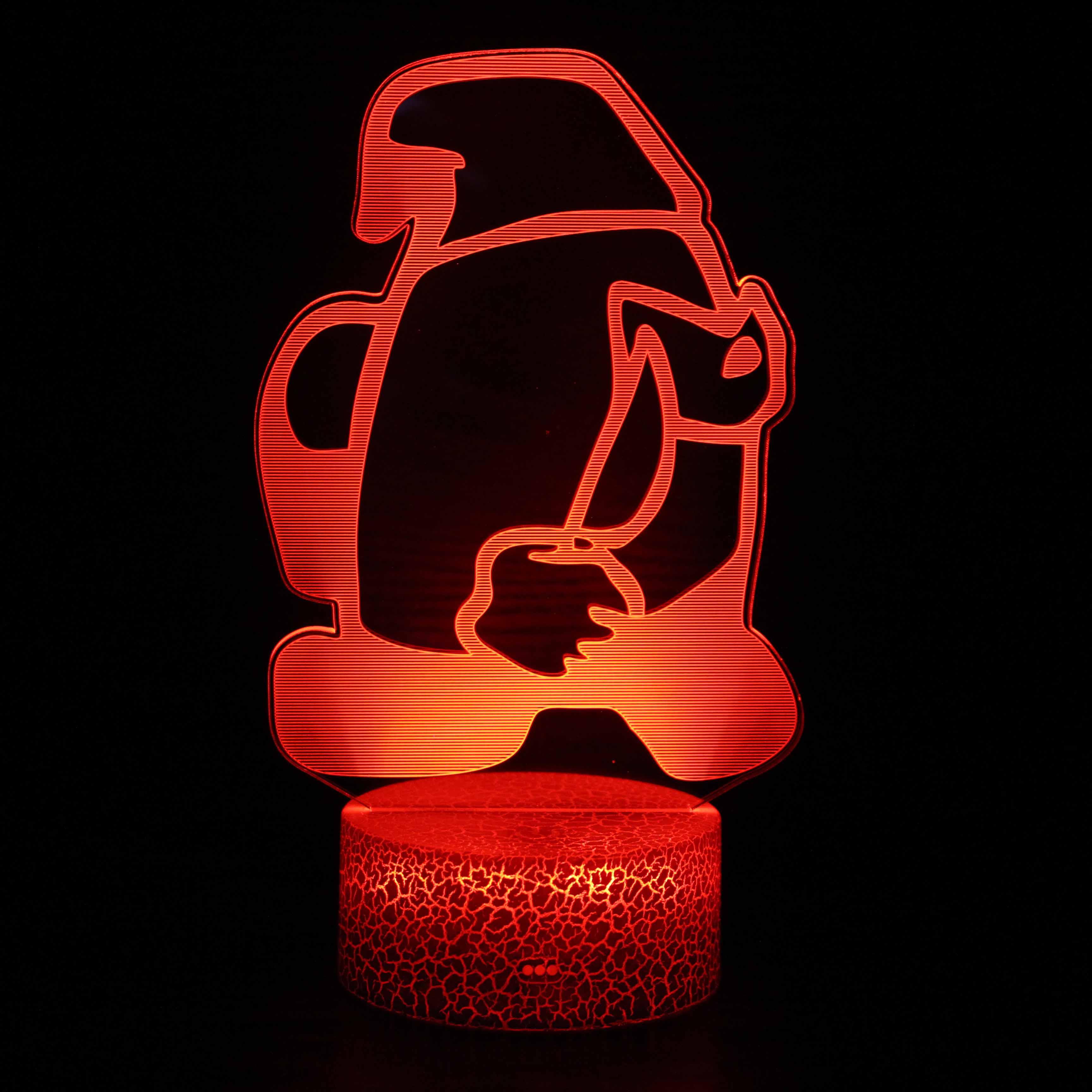 Among Us Imposter 3D Optical Illusion Lamp For Lighting And Decor-3D Optical Lamp