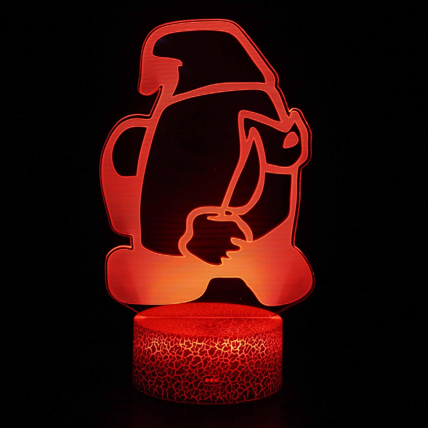 Among Us Imposter 3D Optical Illusion Lamp For Lighting And Decor-3D Optical Lamp