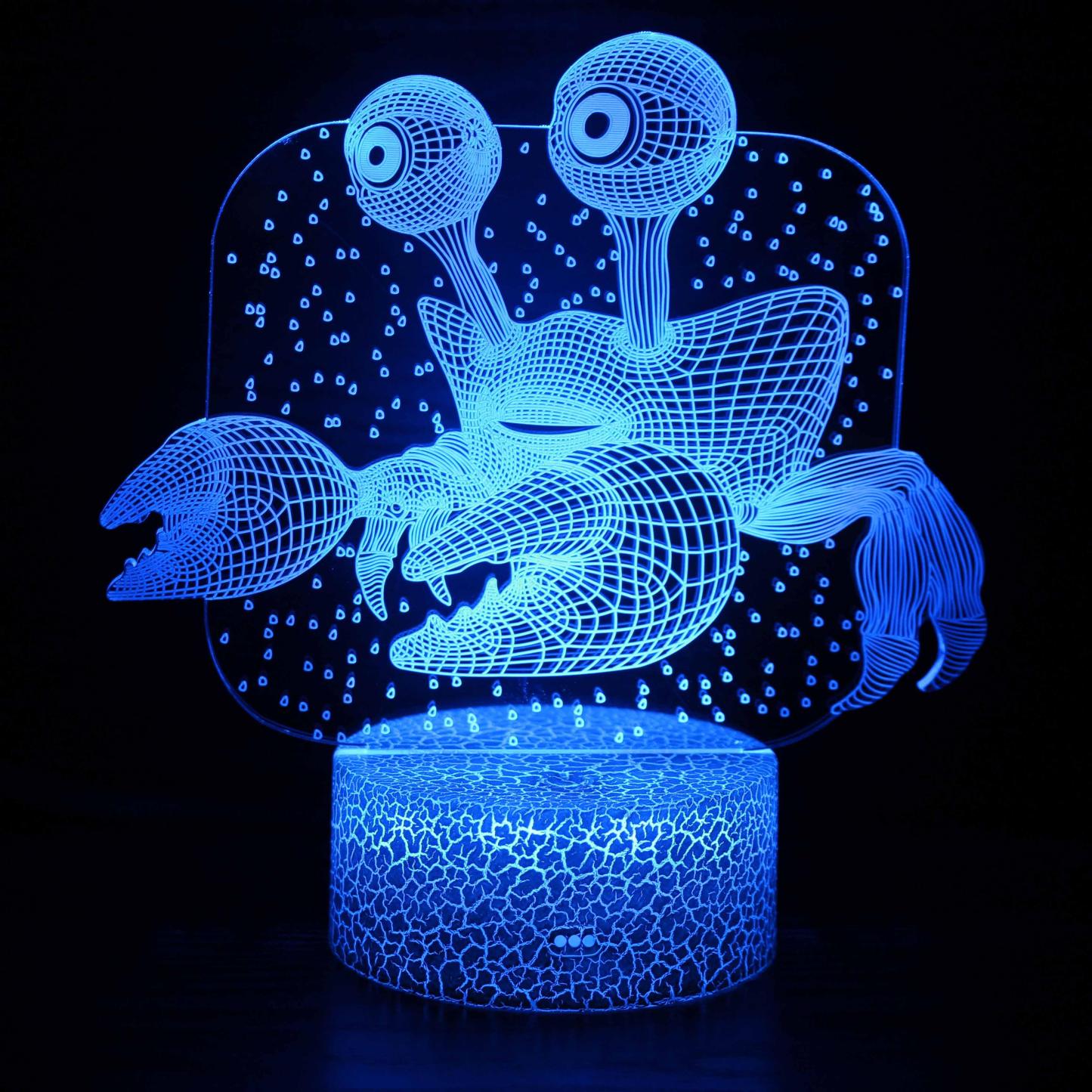 Cute Crab 3D Lamp Brighten Your Space with Playful Charm-3D Optical Lamp