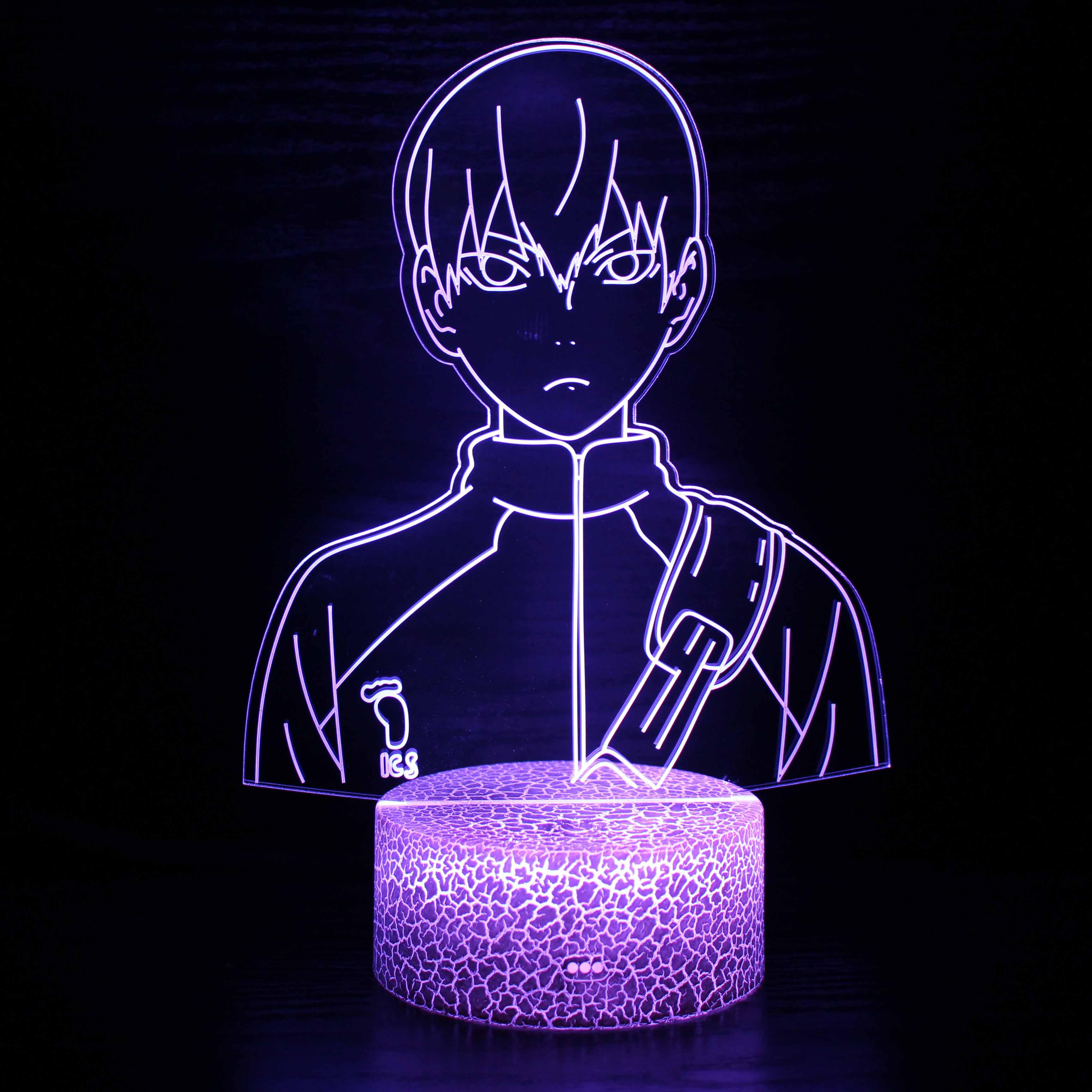 Haikyuu Young Kageyama 3D Optical Illusion Lamp - 3D Optical Lamp